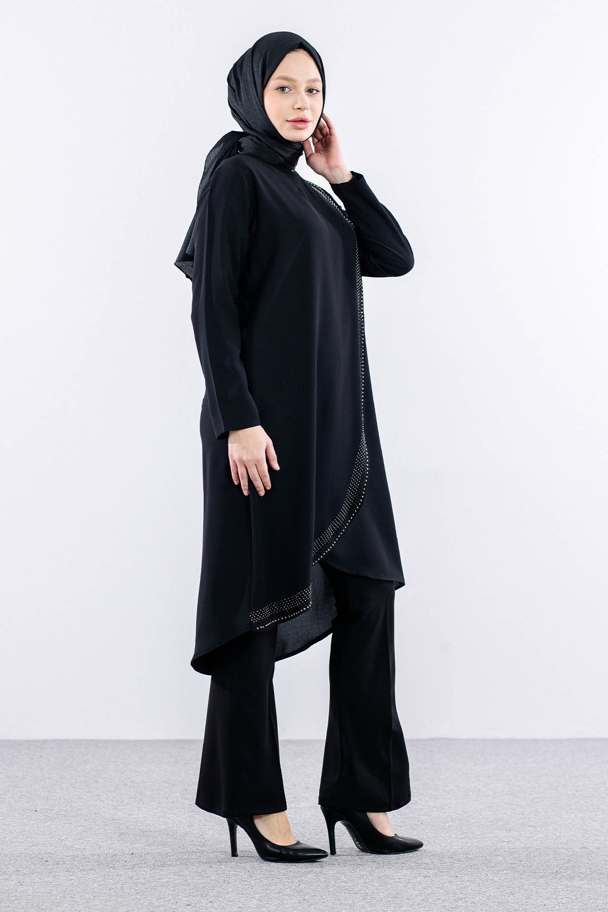 2410 Tunik 42-48 Kapak - Siyah - 4