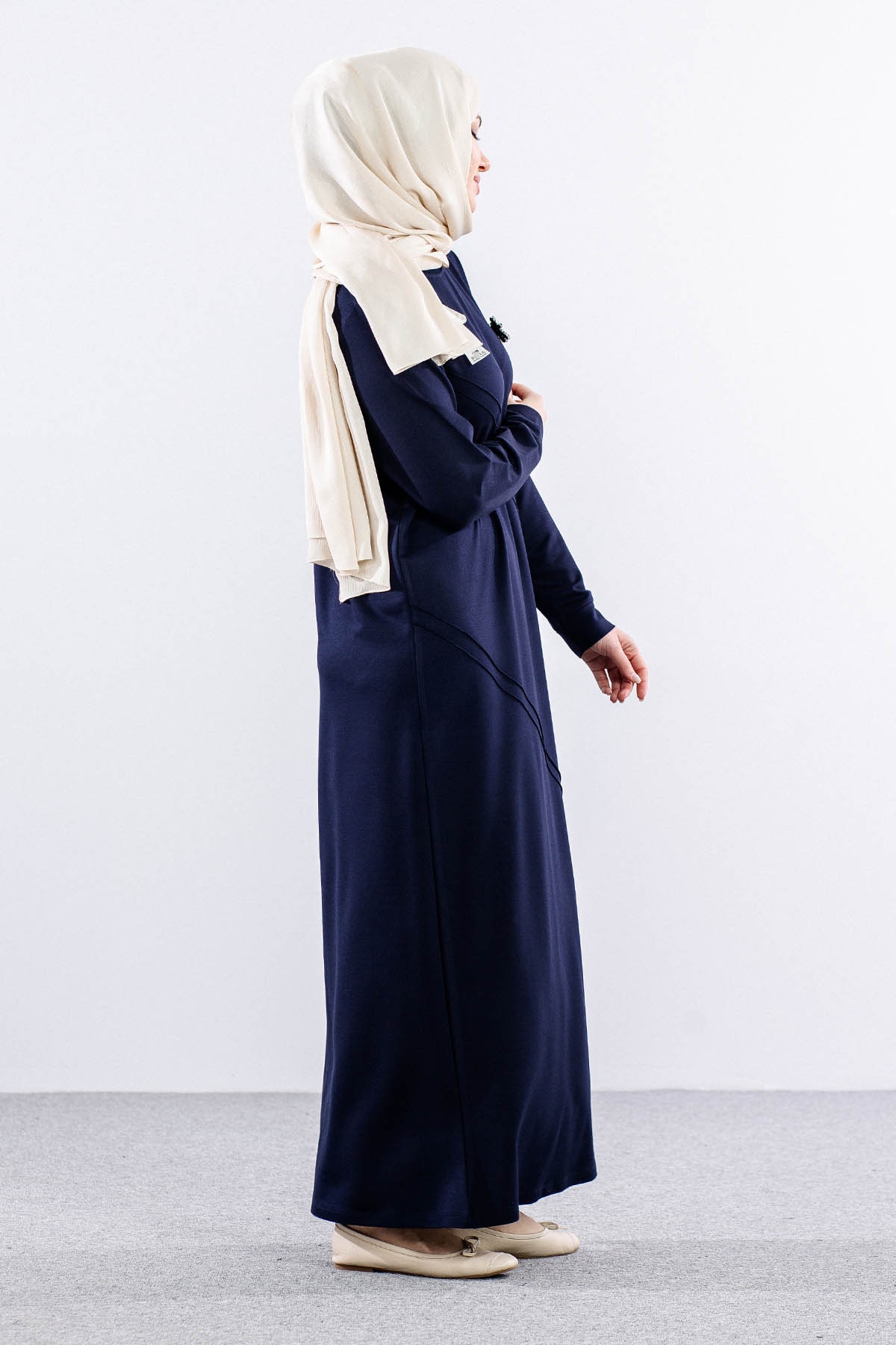 24100 Elbise 44-46-48 - Lacivert  -- - 4