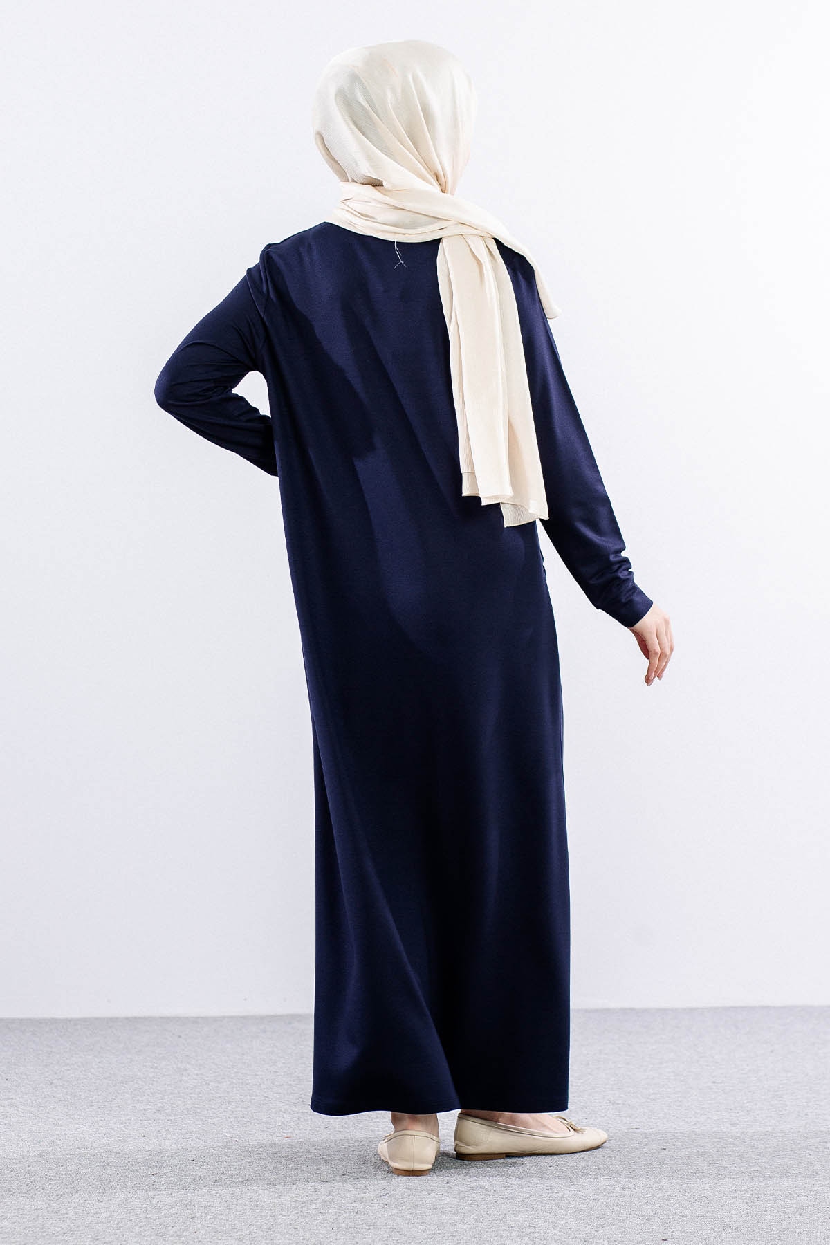 24100 Elbise 44-46-48 - Lacivert  -- - 5