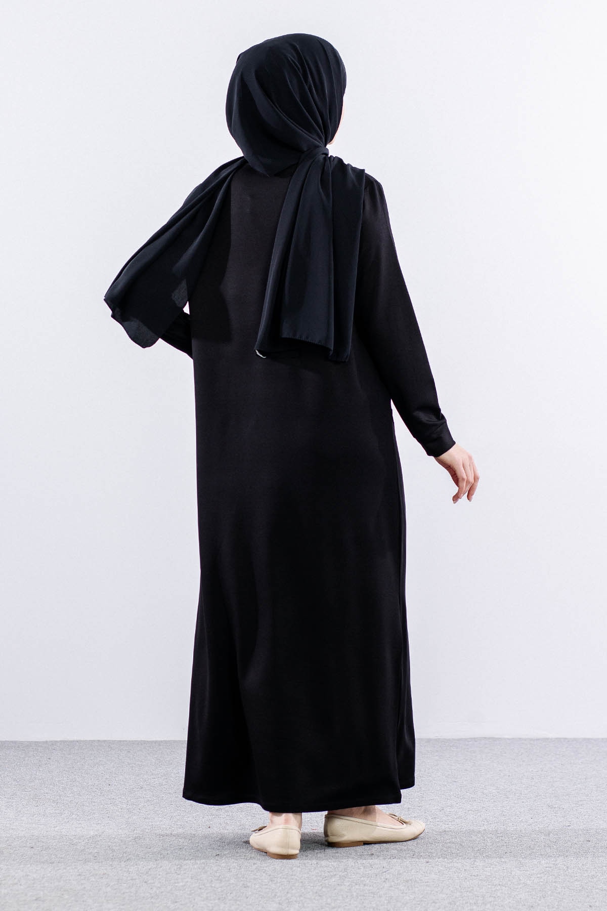 24100 Elbise 44-46-48 - Siyah -- - 5