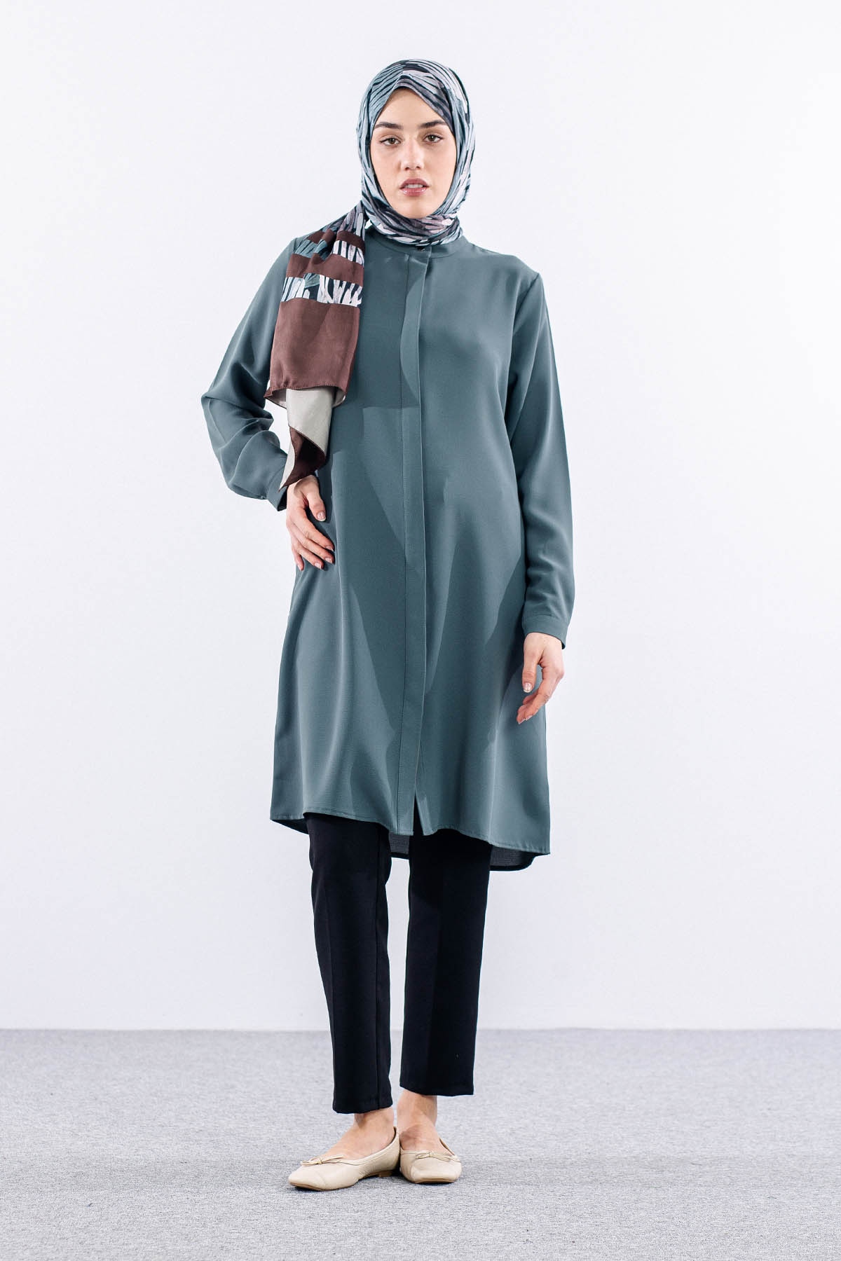 2411 Tunik 42-48 Hakımyk - Haki - 1