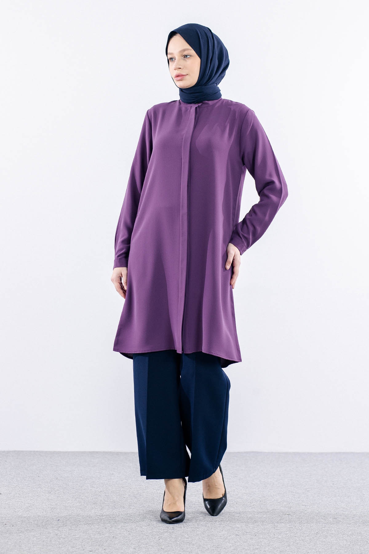2411 Tunik 42-48 Hakımyk - Lila - 2