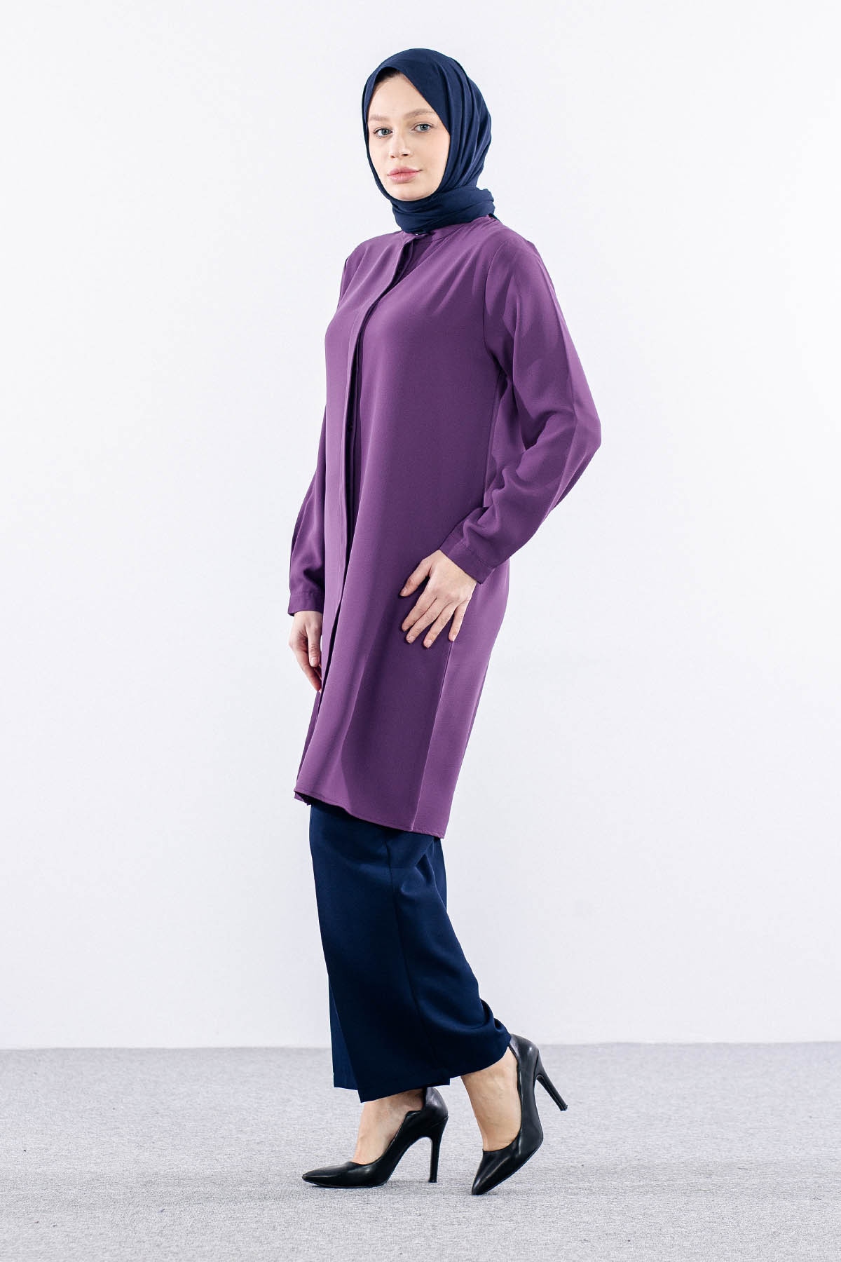 2411 Tunik 42-48 Hakımyk - Lila - 3
