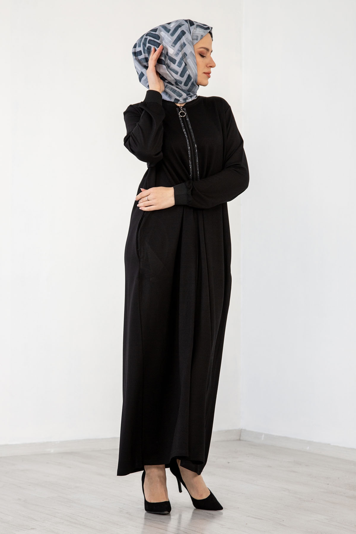 24122 Ferace 44-46-48 - Siyah - 2