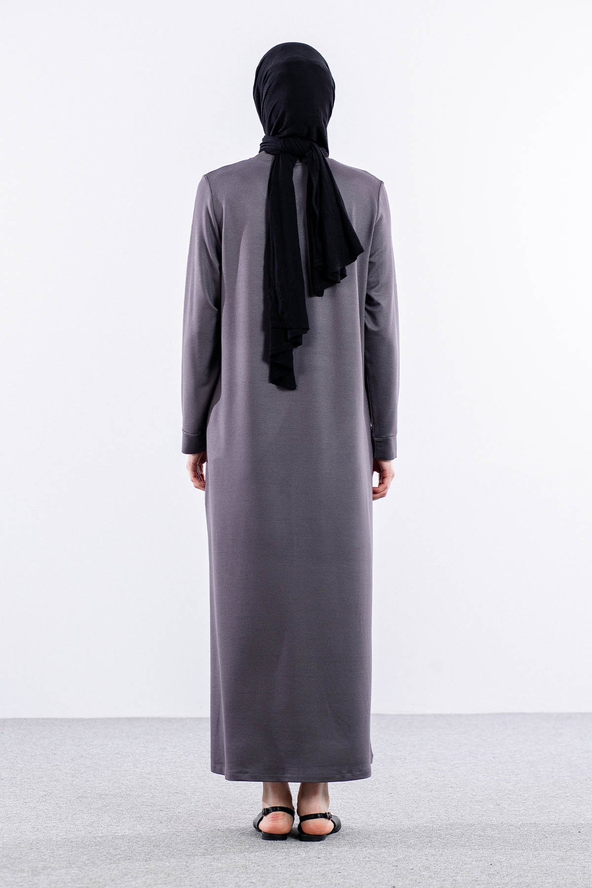 24137 Elbise 44-46-48 - Gri - 4