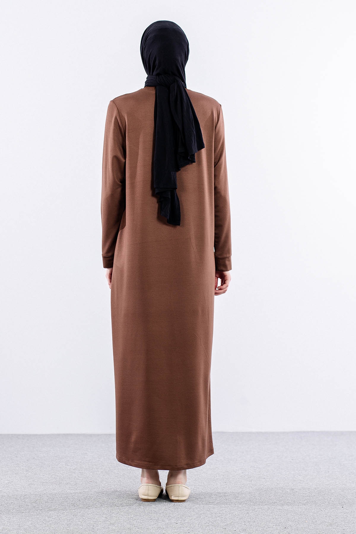 24137 Elbise 44-46-48 - Kahve - 4