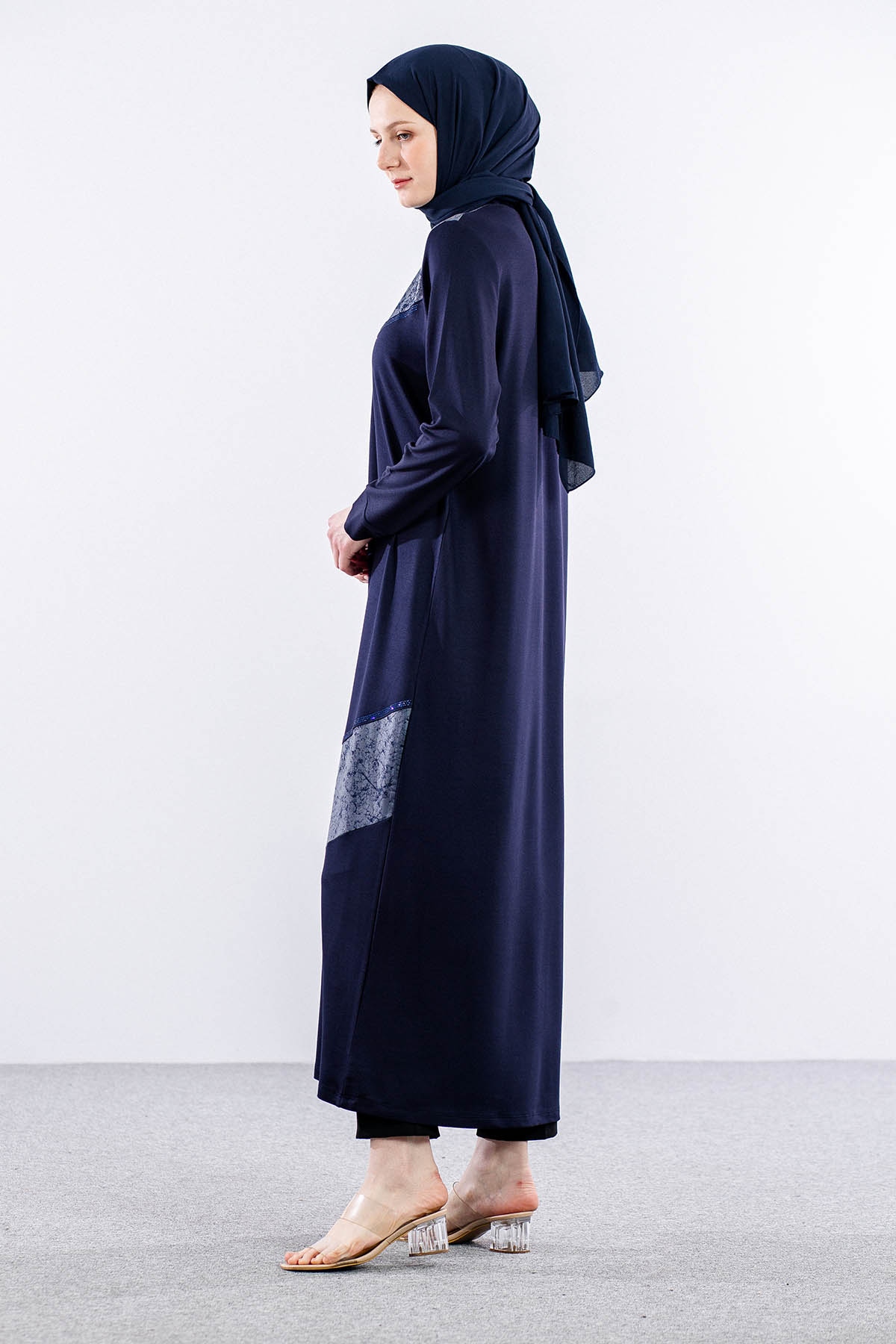 24137 Elbise 44-46-48 - Lacivert - - 3