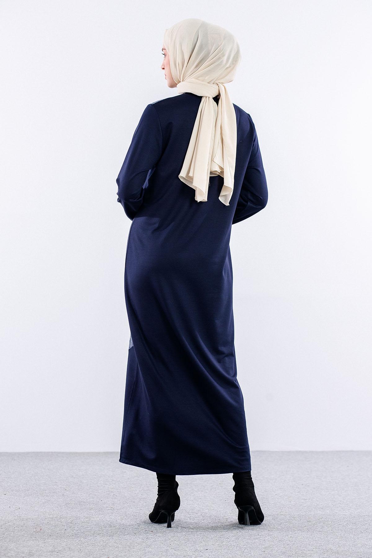 24137 Elbise 44-46-48 - Lacivert - 4