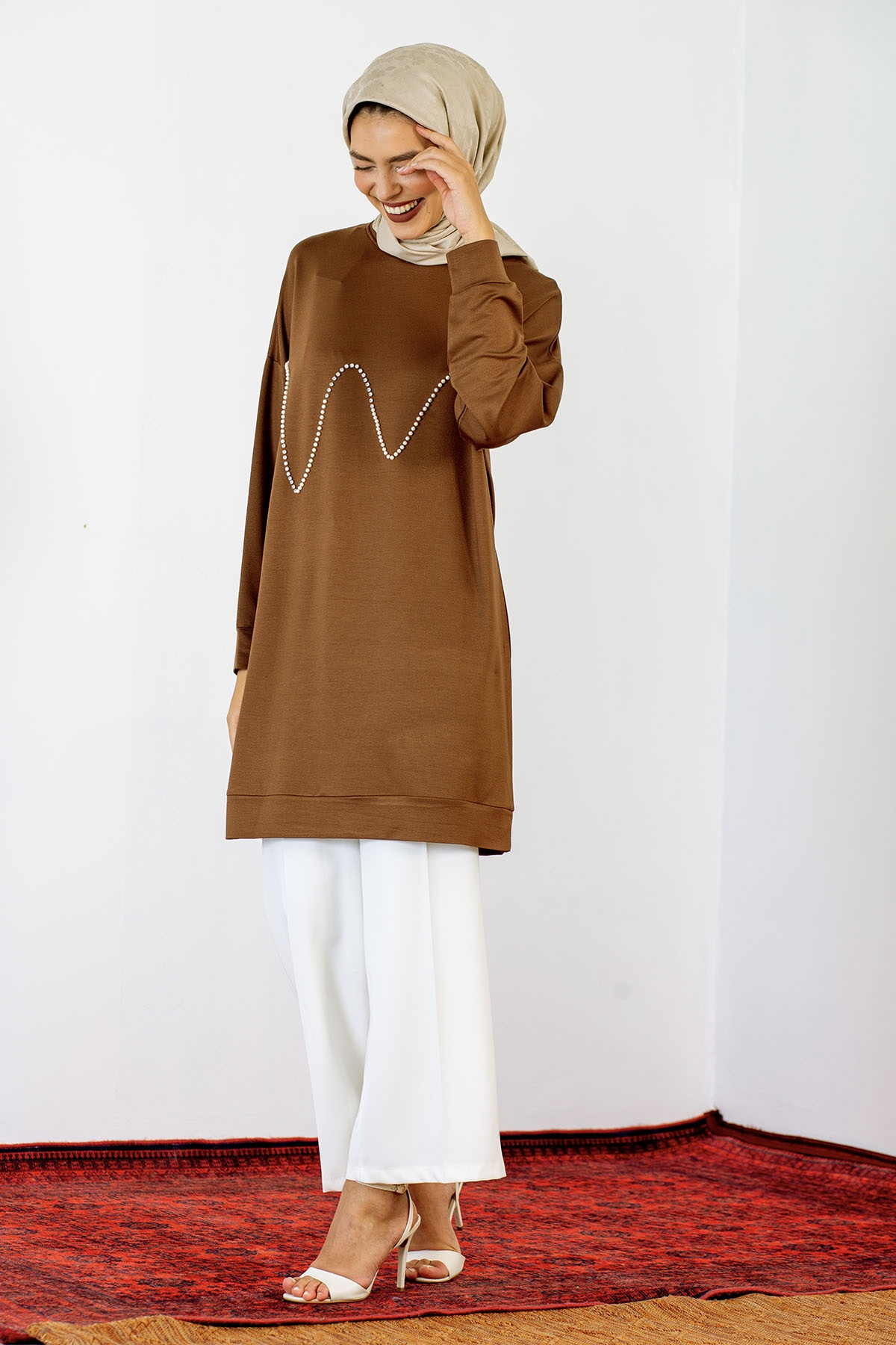 24140 Tunik 44-46 Taş - Kahve - 3