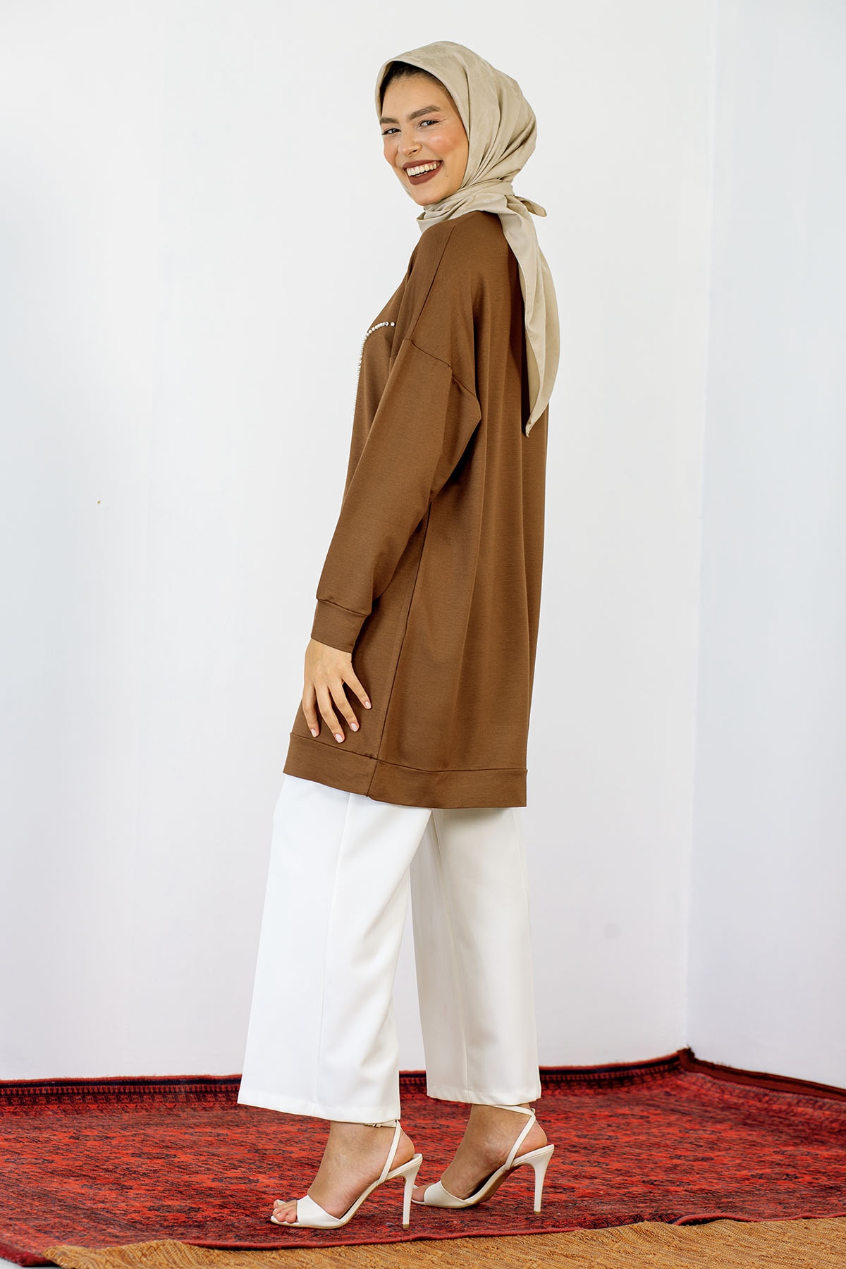 24140 Tunik 44-46 Taş - Kahve - 4