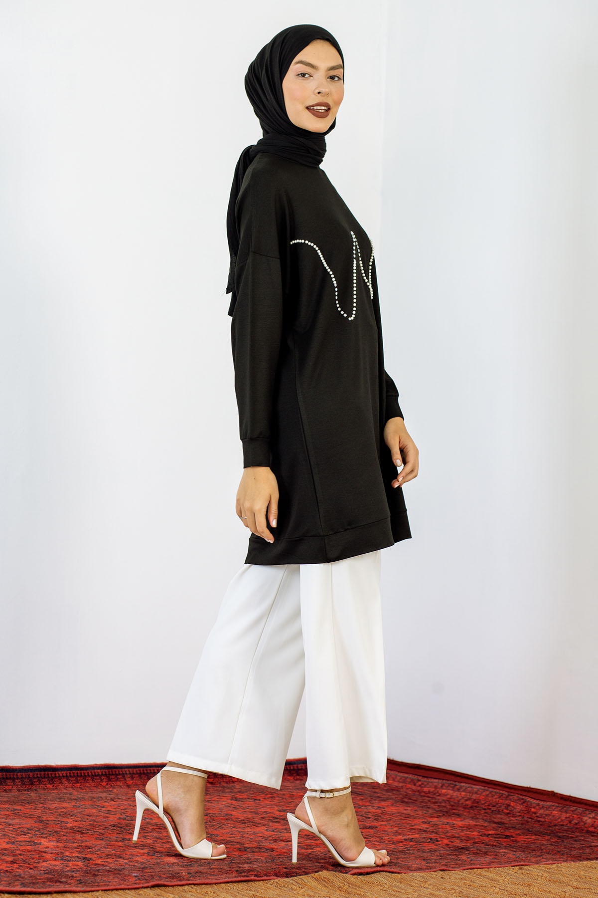 24140 Tunik 44-46 Taş - Siyah - 3