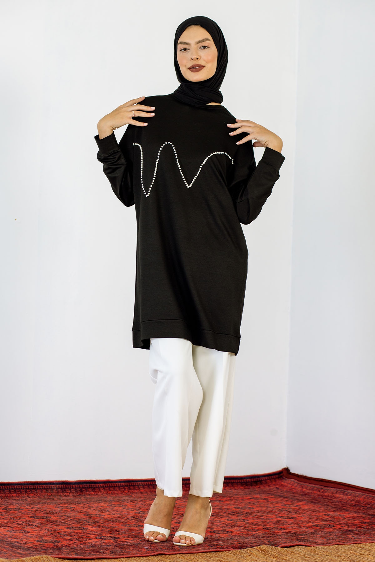 24140 Tunik 44-46 Taş - Siyah - 4