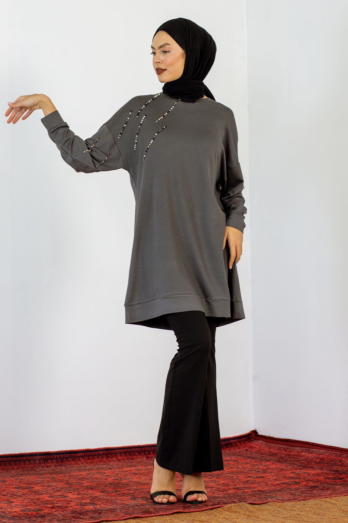 24159 Tunik 44-46 İnci - Gri - 1