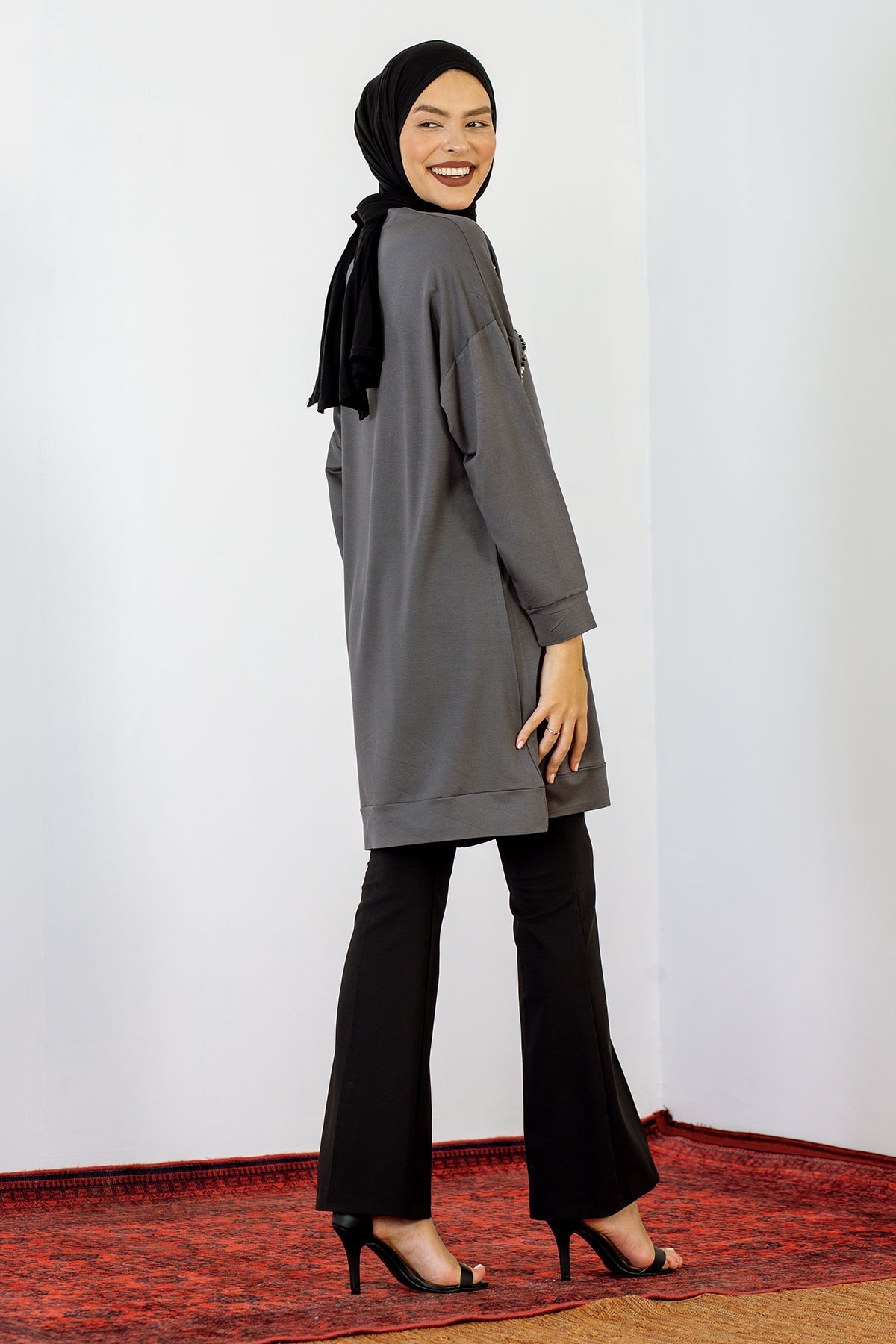 24159 Tunik 44-46 İnci - Gri - 4