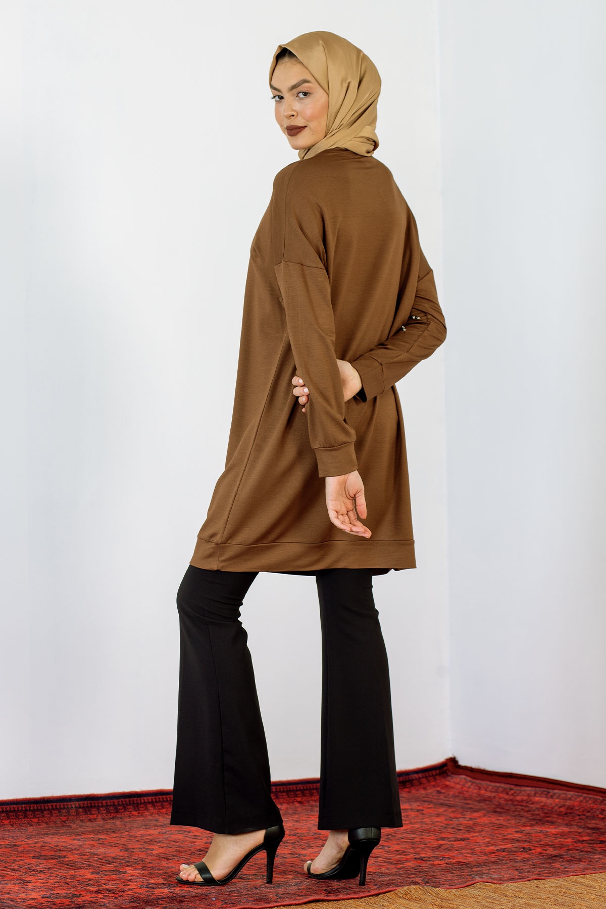 24159 Tunik 44-46 İnci - Kahve - 5