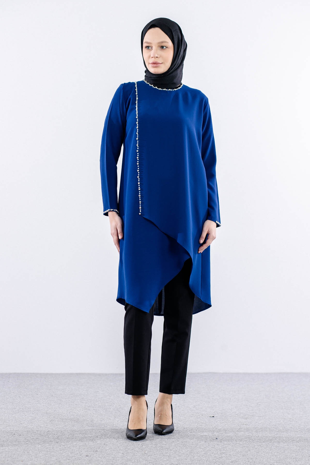 2417 Tunik 42-48 İnci - Sax - 1