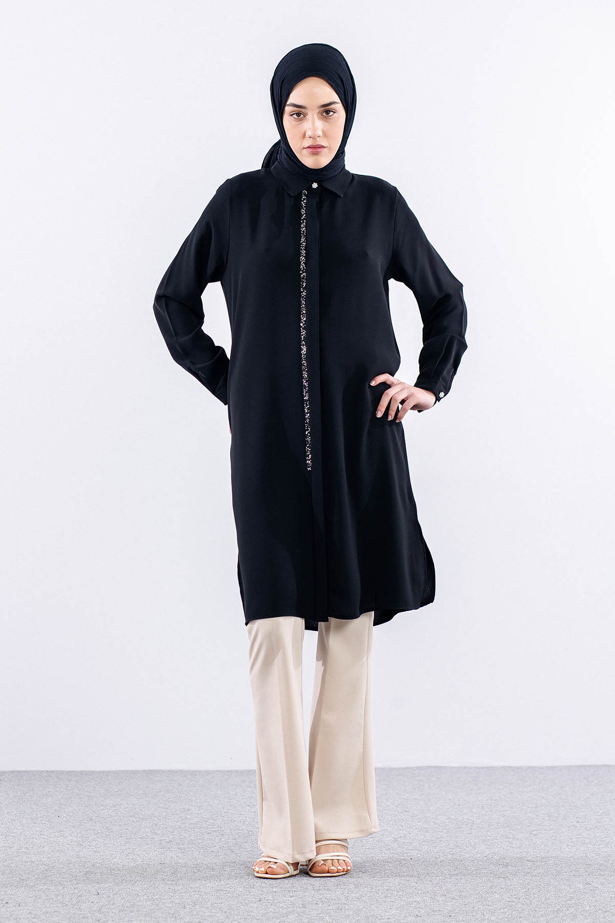 2423 Tunik 42-48 şrt - Siyah - 1