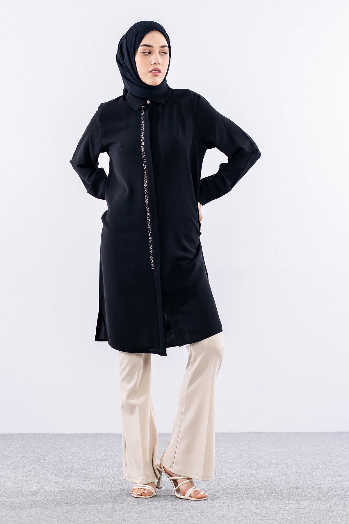 2423 Tunik 42-48 şrt - Siyah - 3