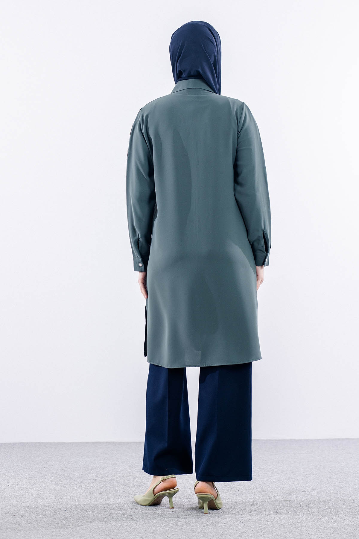 2424 Tunik 42-48 Kol Tas - Haki - 4