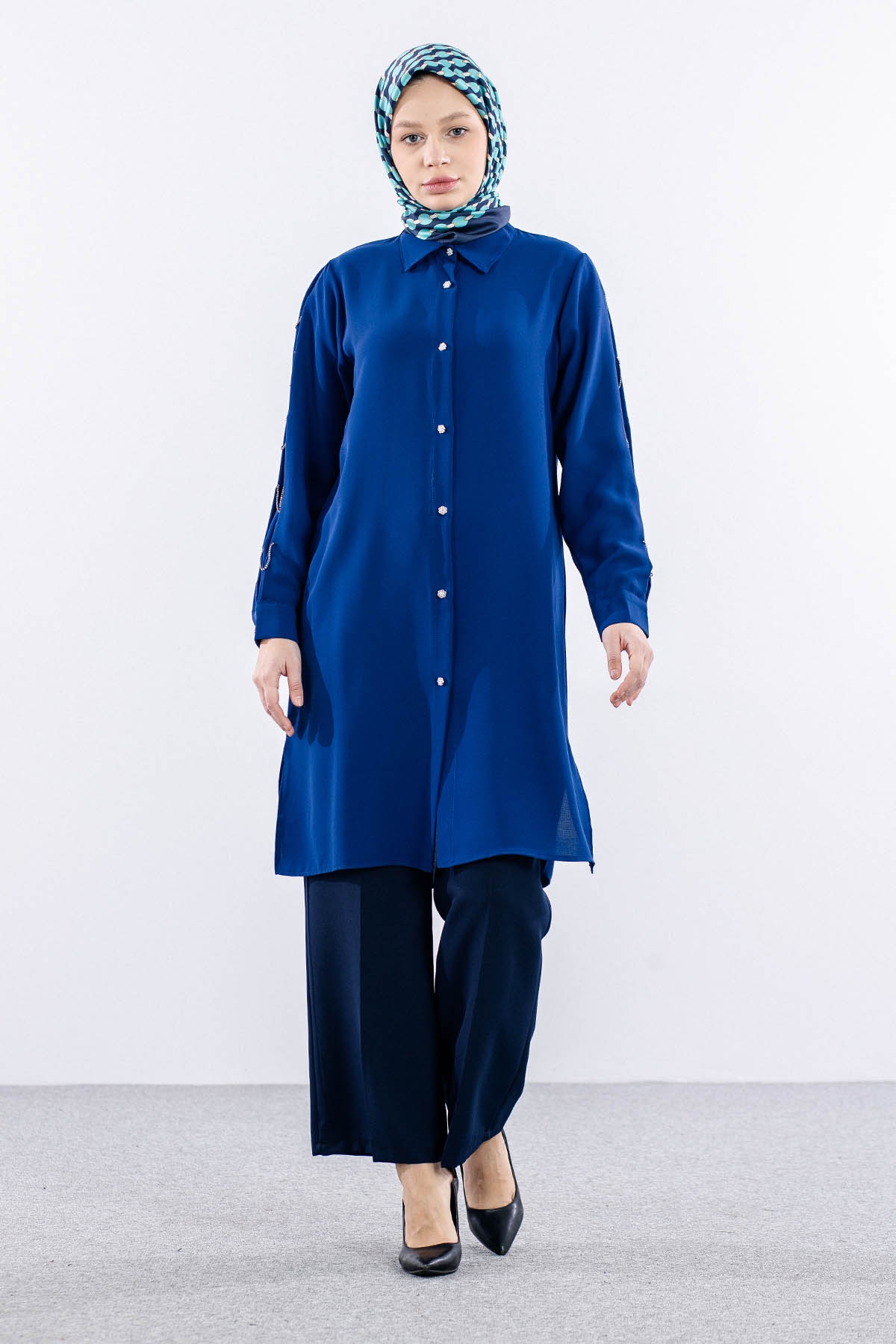 2424 Tunik 42-48 Kol Tas - Sax - 2