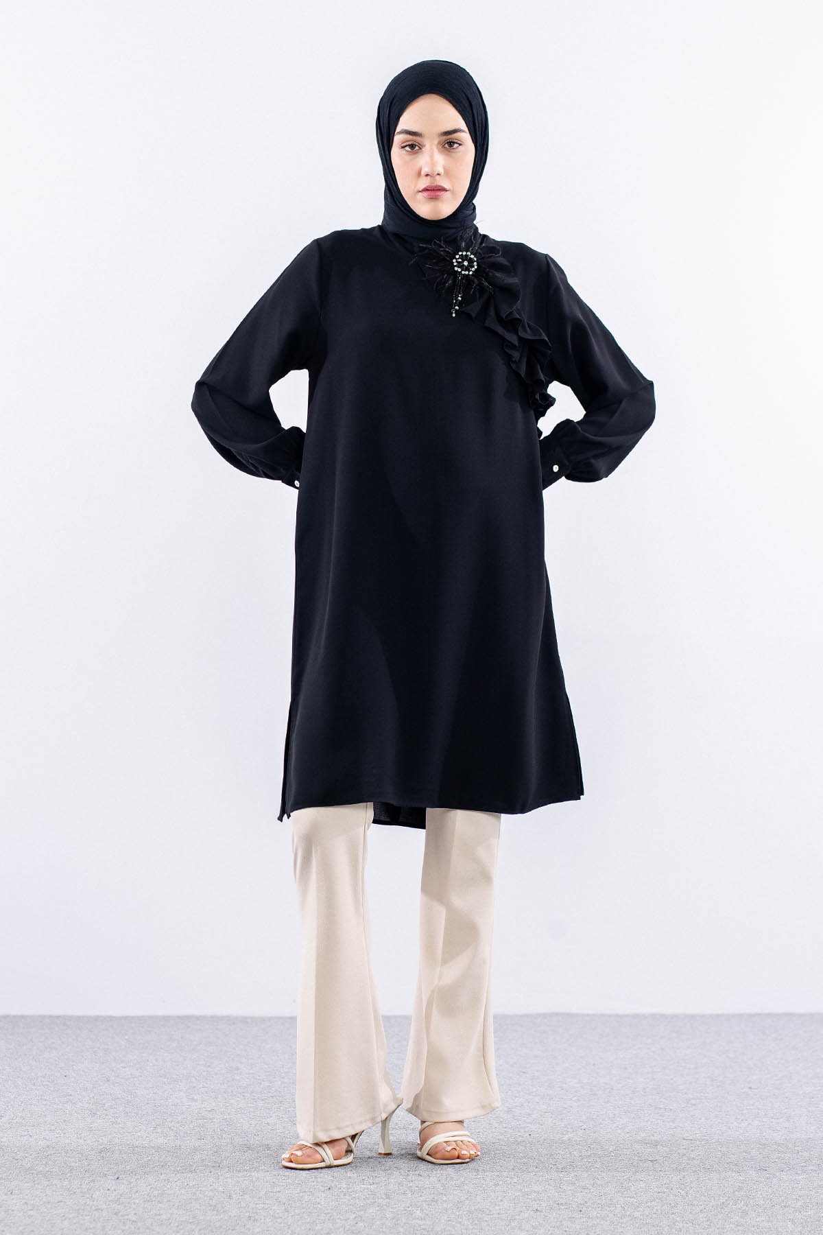 2425 Tunik 42-48 Bros - Siyah - 1