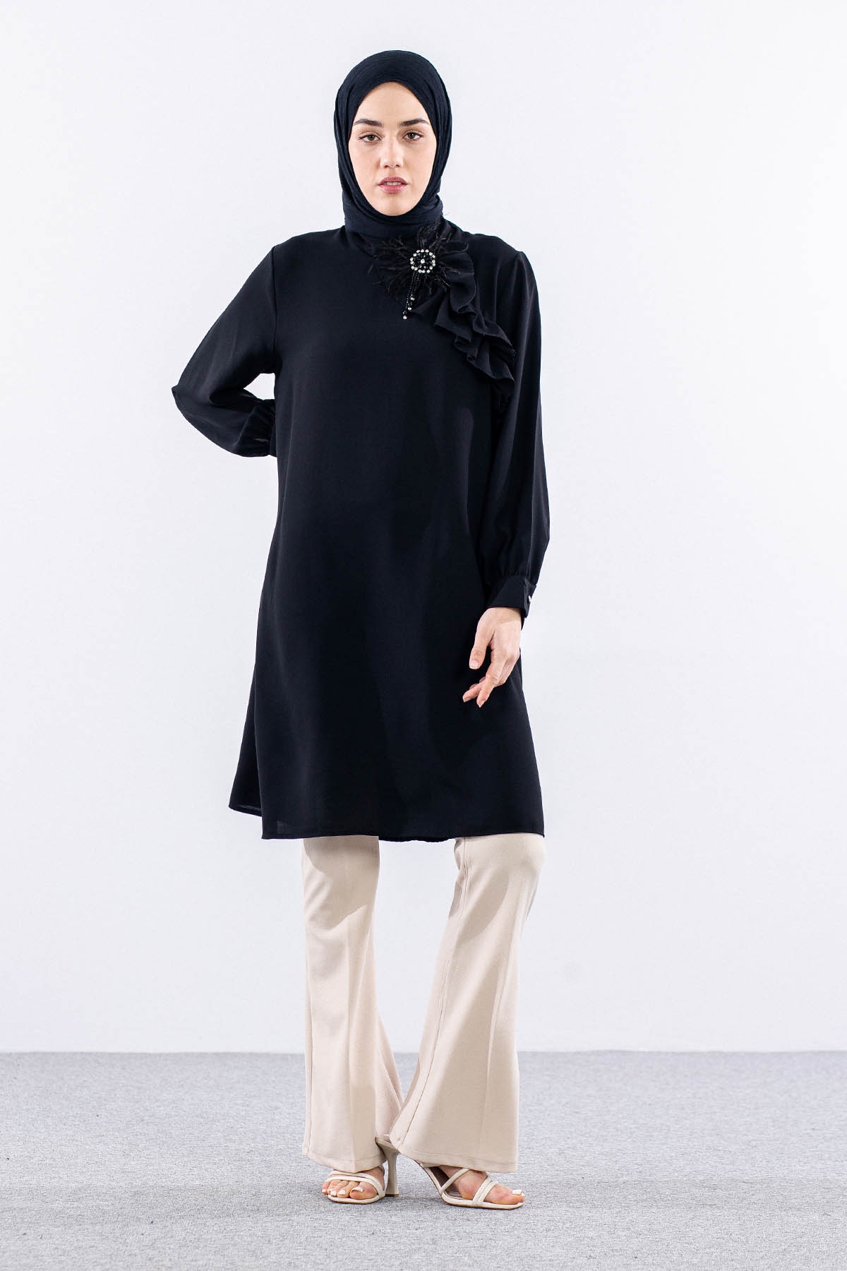 2425 Tunik 42-48 Bros - Siyah - 2