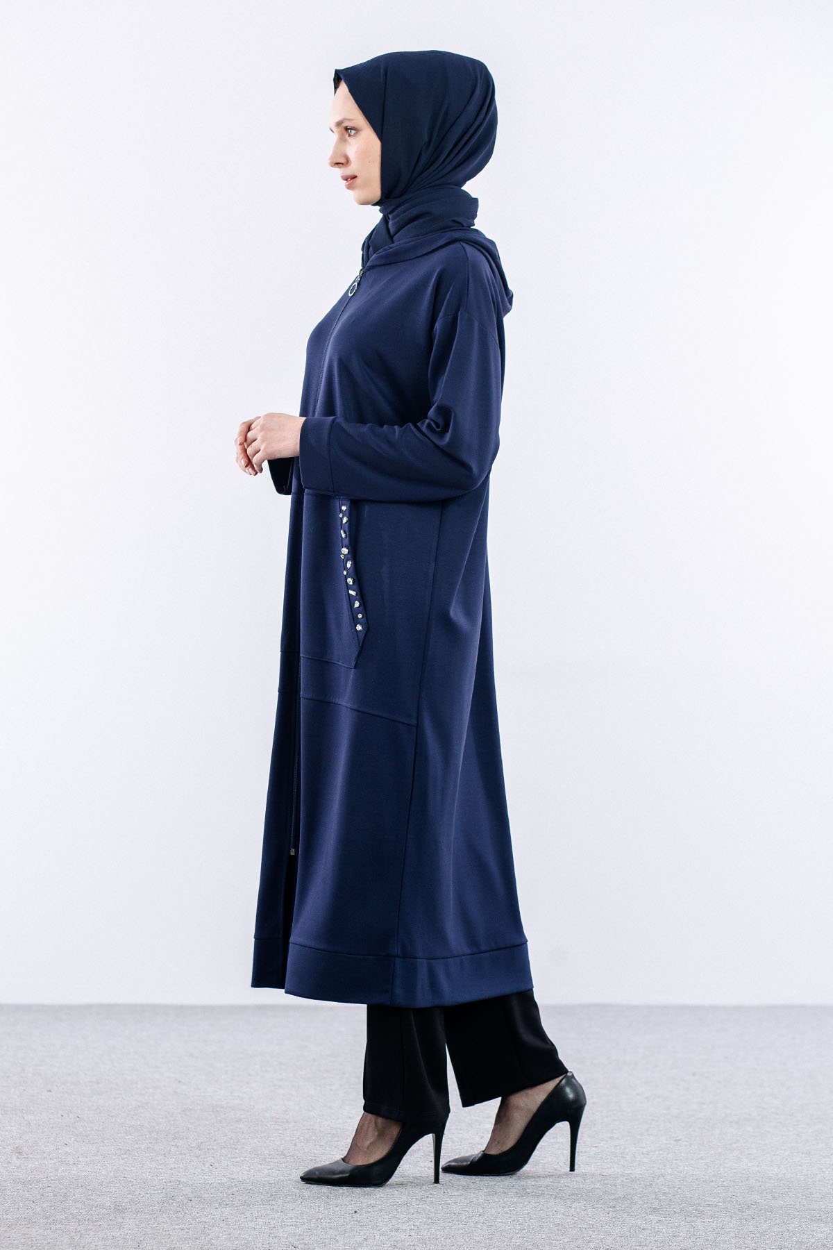 24258 şik Kap 44-46-48 - Lacivert - 2