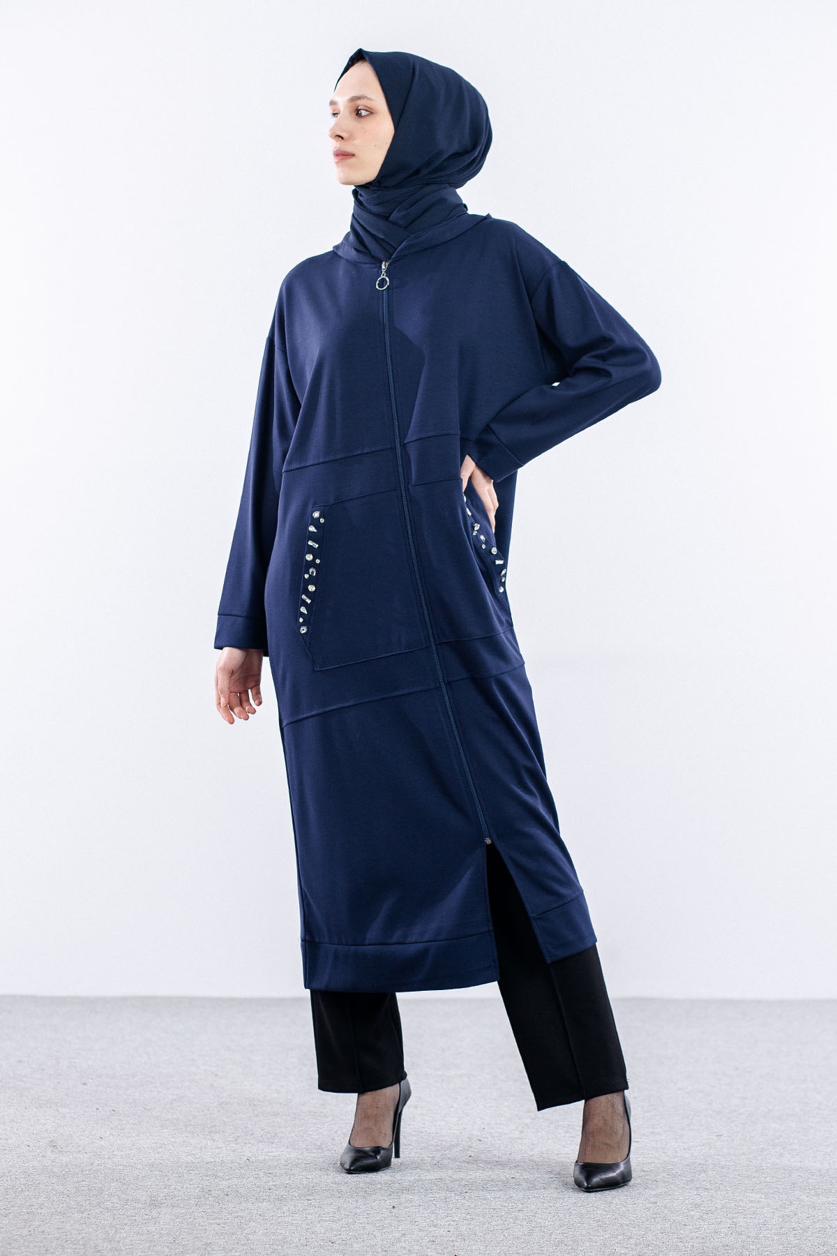 24258 şik Kap 44-46-48 - Lacivert - 3