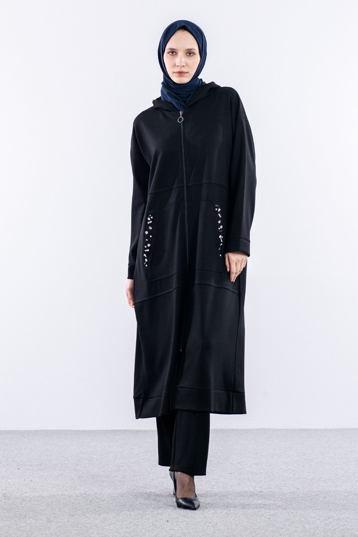 24258 şik Kap 44-46-48 - Siyah - 2