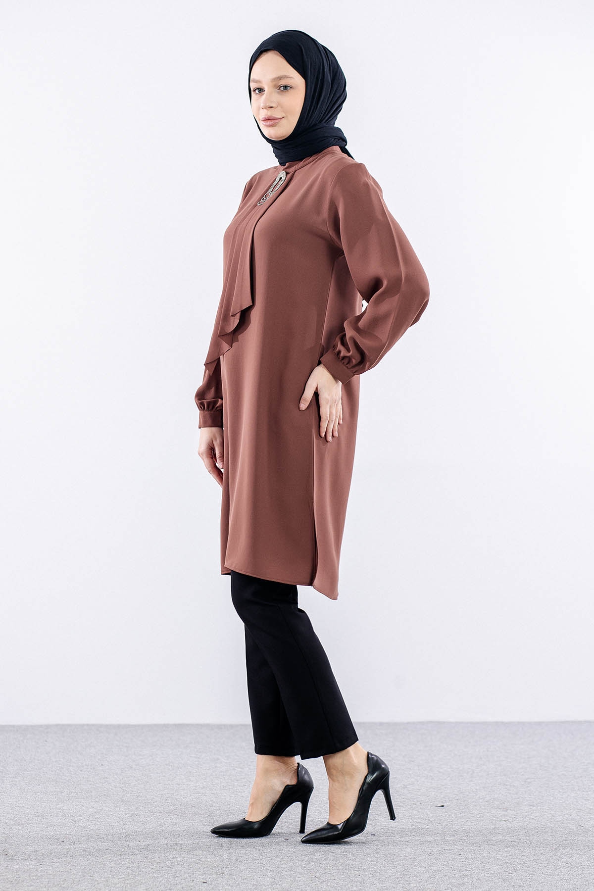 2428 Tunik 42-48 Kravat - Kiremit - 3