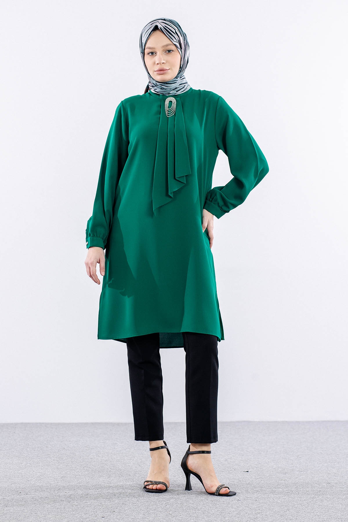 2428 Tunik 42-48 Kravat - Mint - 1
