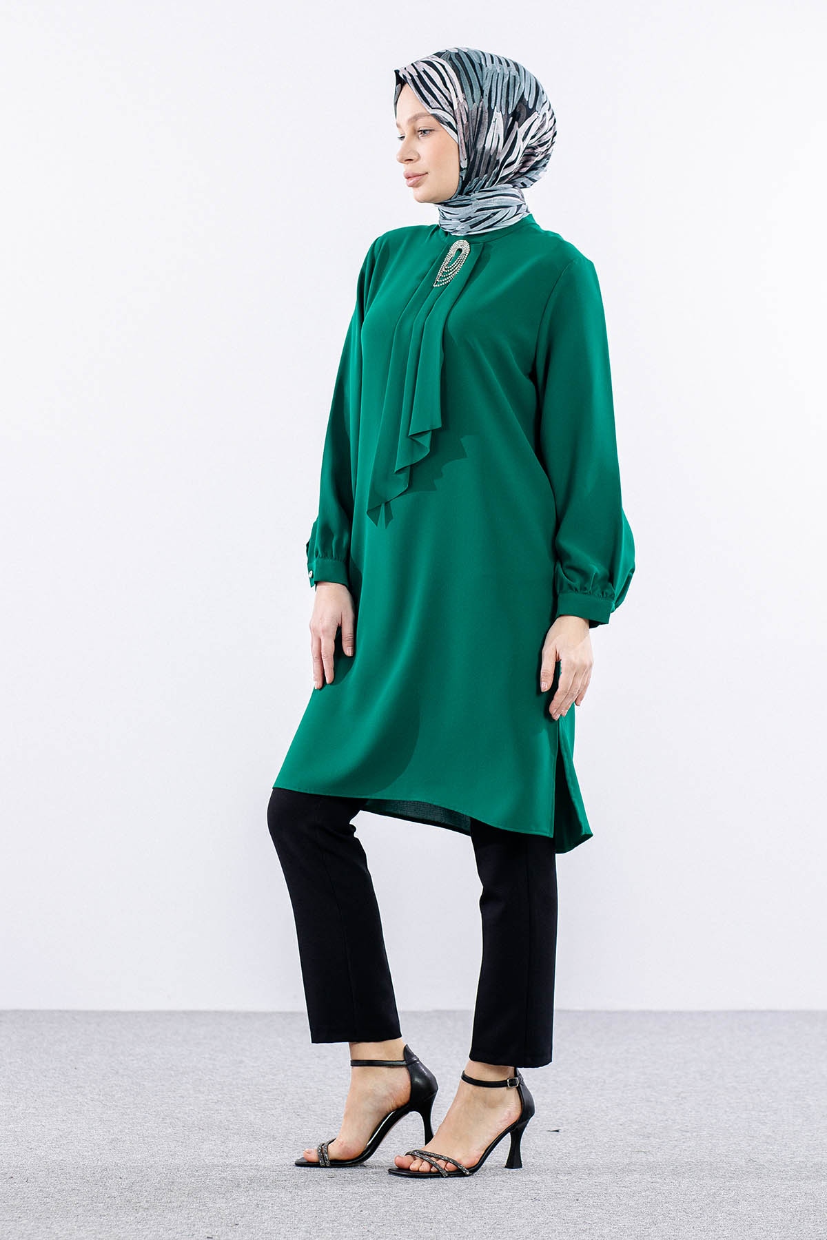 2428 Tunik 42-48 Kravat - Mint - 3