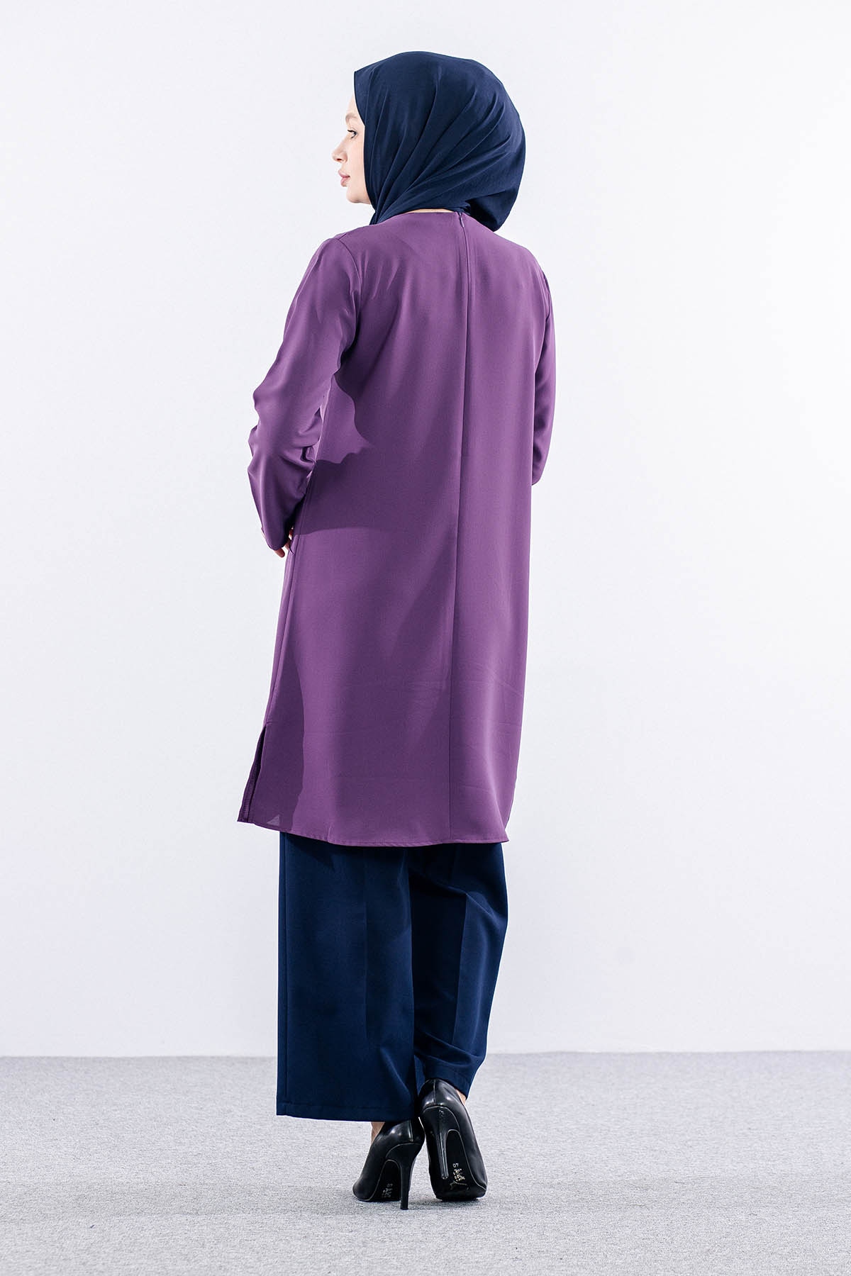 2429 Tunik 42-48 Kare - Lila - 5