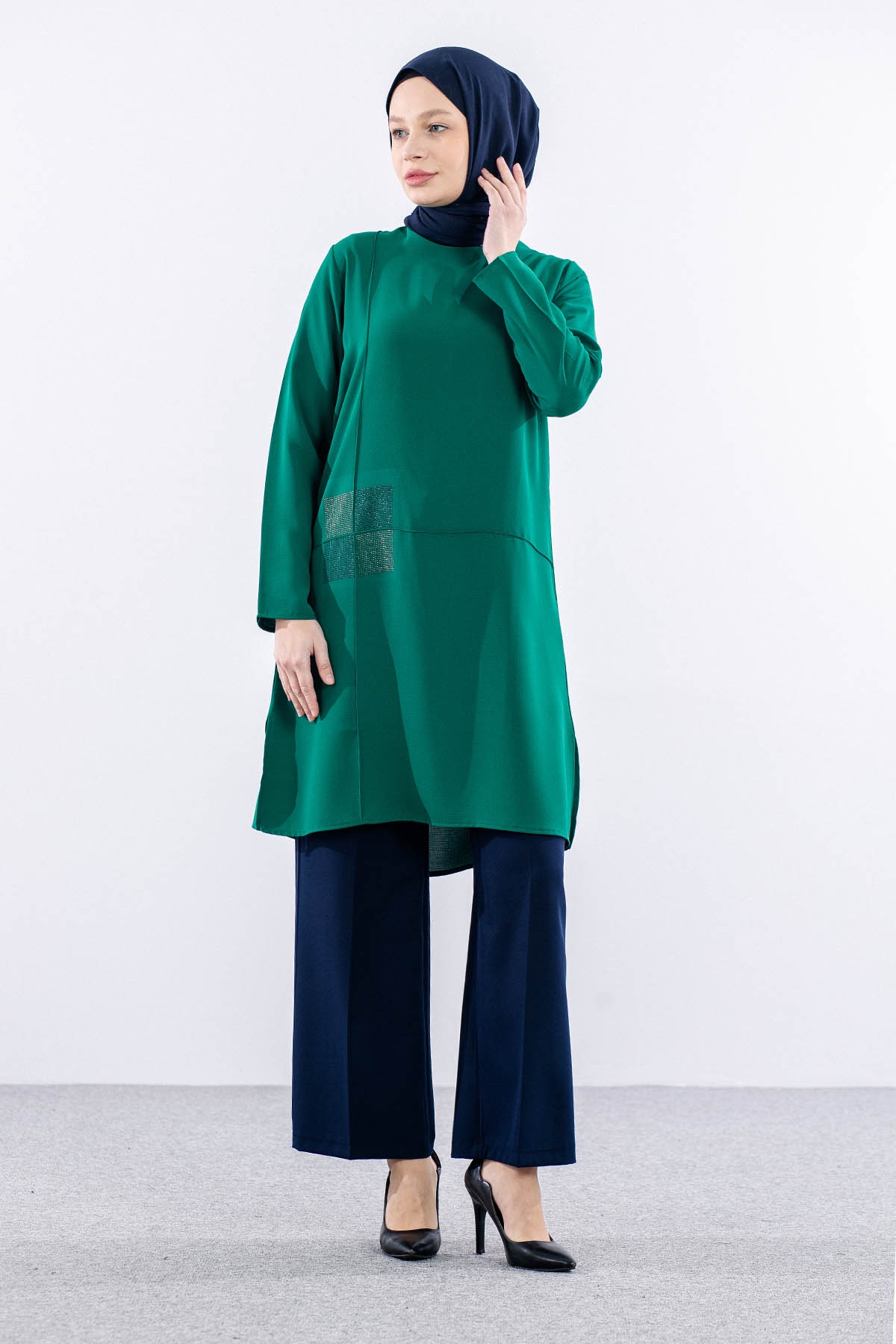 2429 Tunik 42-48 Kare - Mint - 1