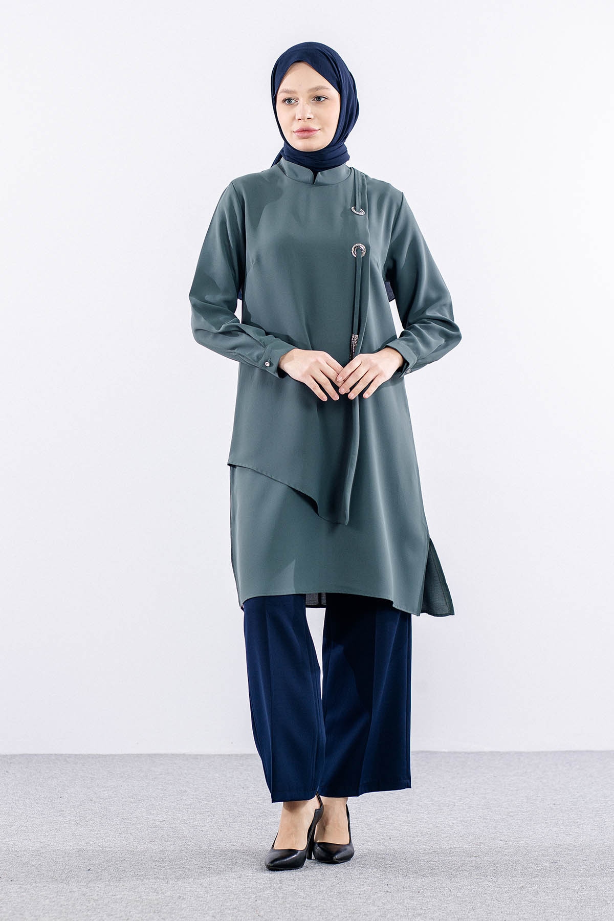 2430 Tunik 42-48 Kusgozu - Haki - 1