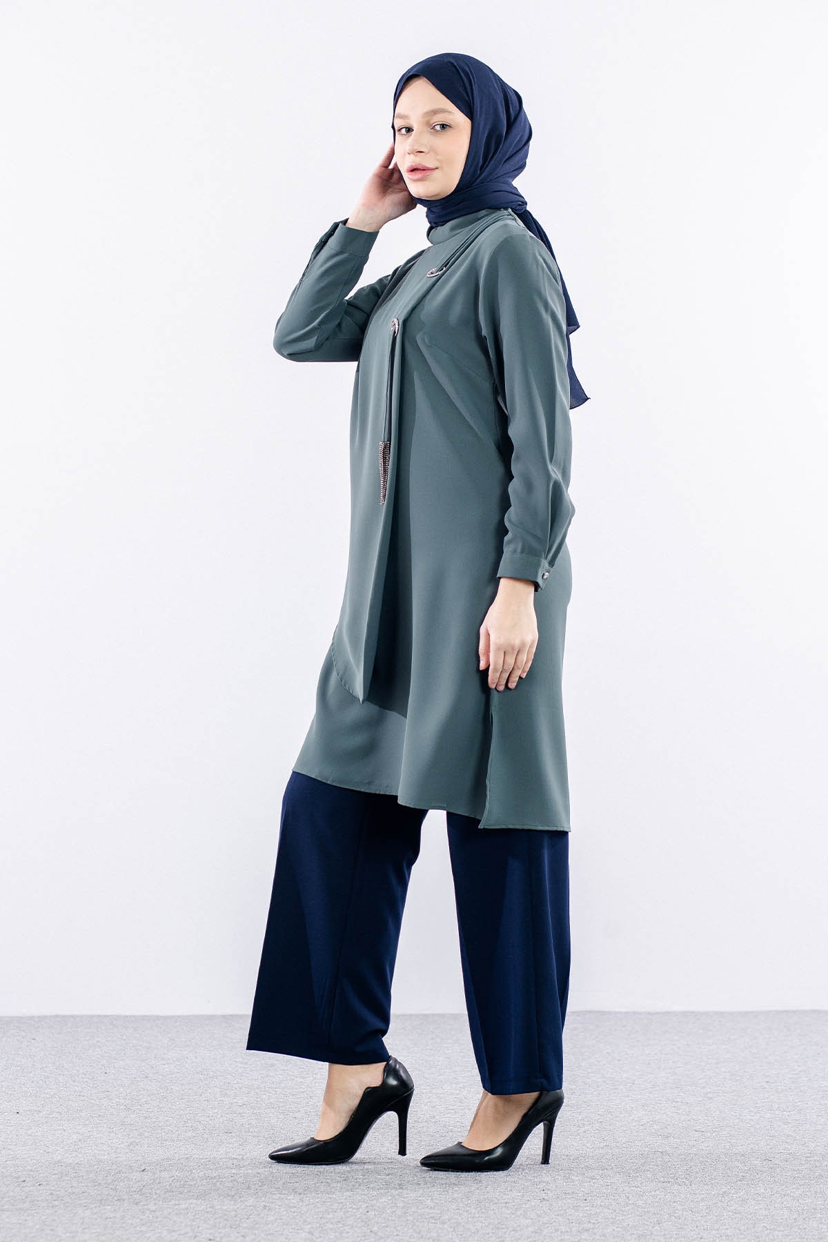 2430 Tunik 42-48 Kusgozu - Haki - 3