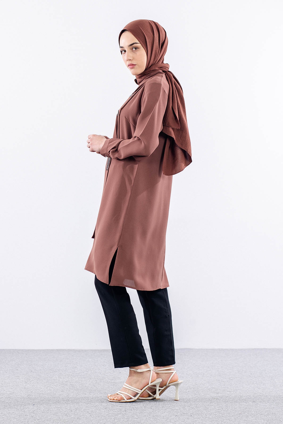 2430 Tunik 42-48 Kusgozu - Kiremit - 3