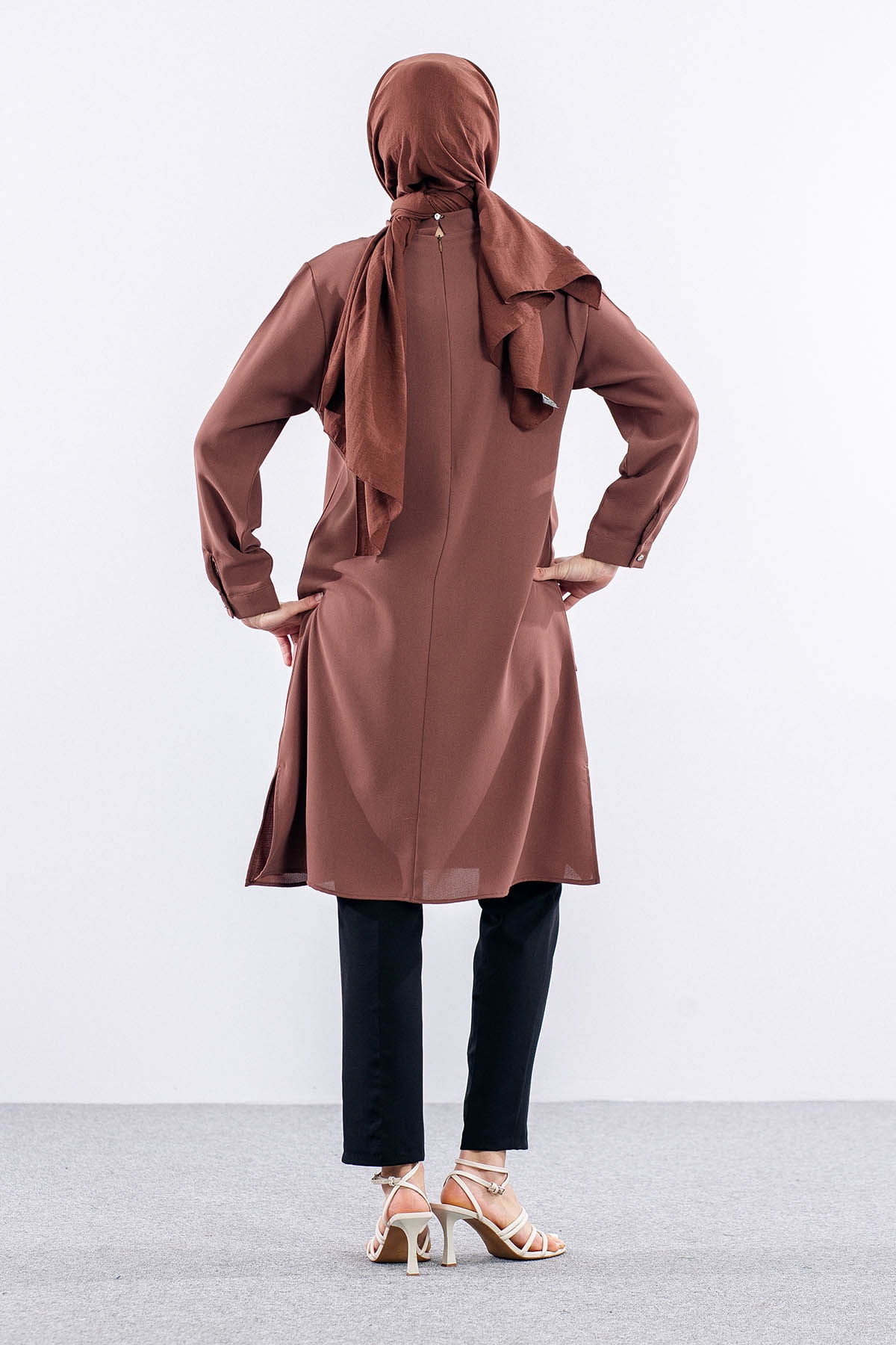 2430 Tunik 42-48 Kusgozu - Kiremit - 4