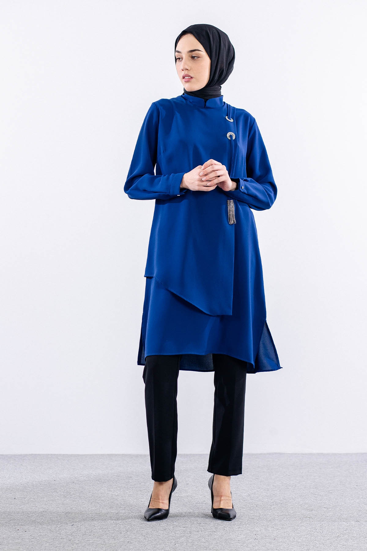 2430 Tunik 42-48 Kusgozu - Sax - 2