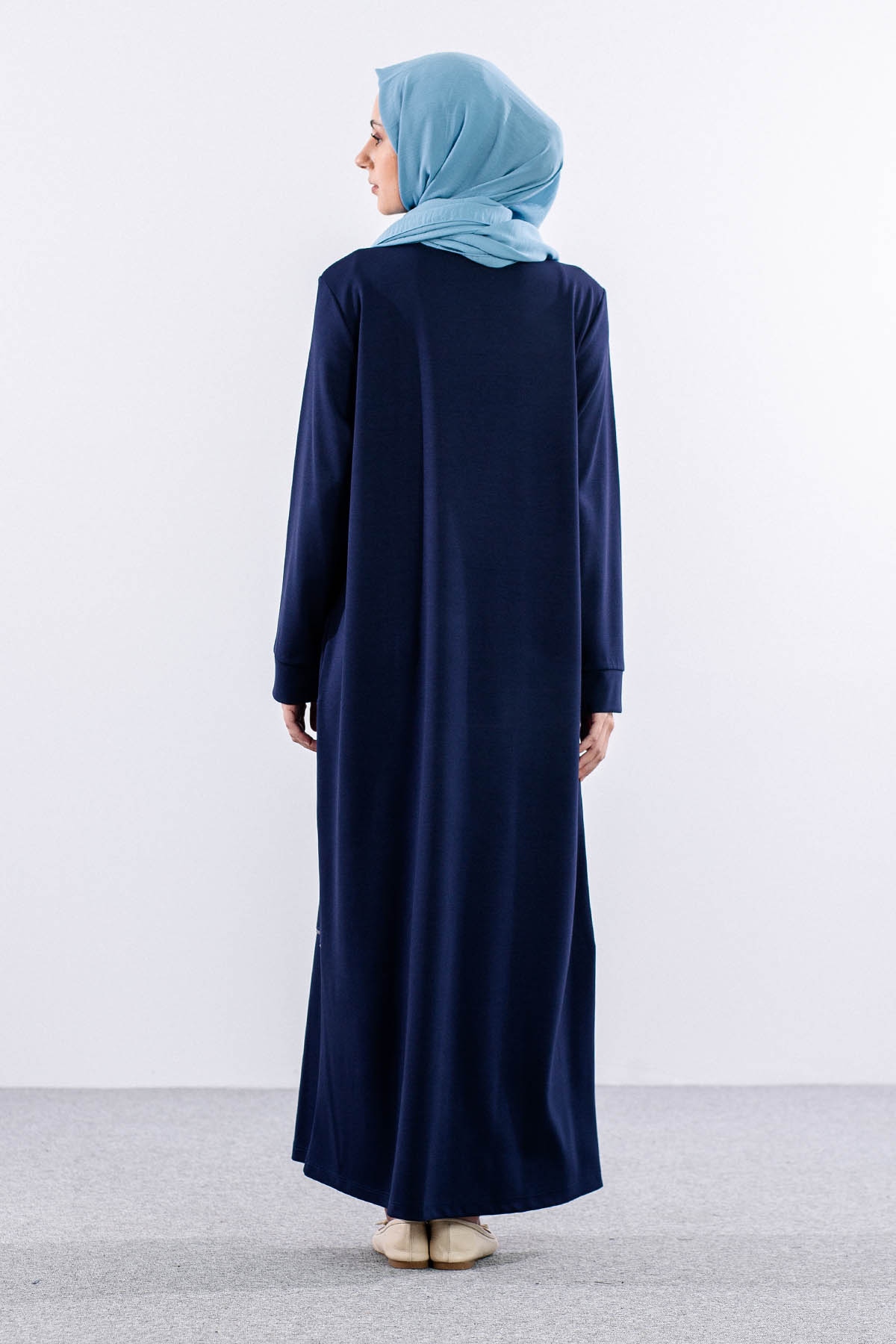 24305 Elbise 44-46-48 - Lacivert - 5