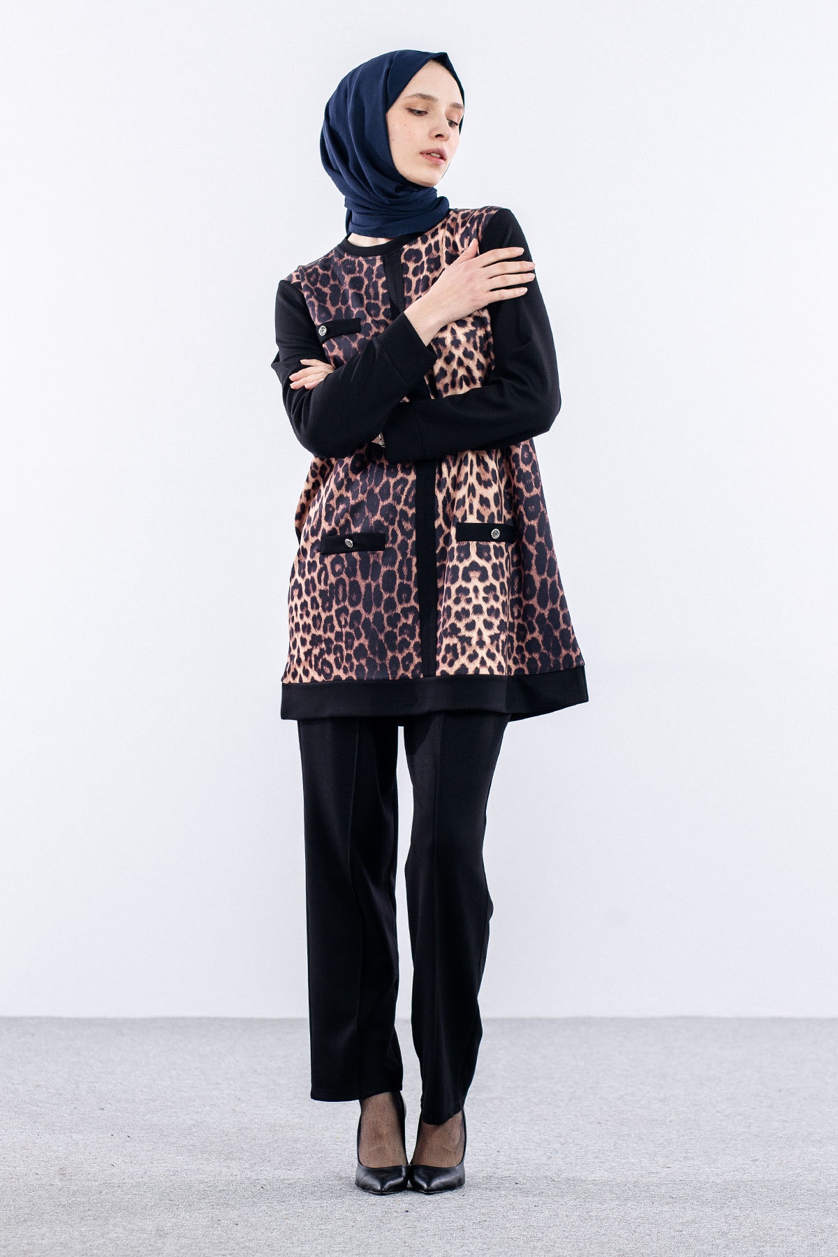 24307 şik Takim 44-46 - Siyah_leopar - 1