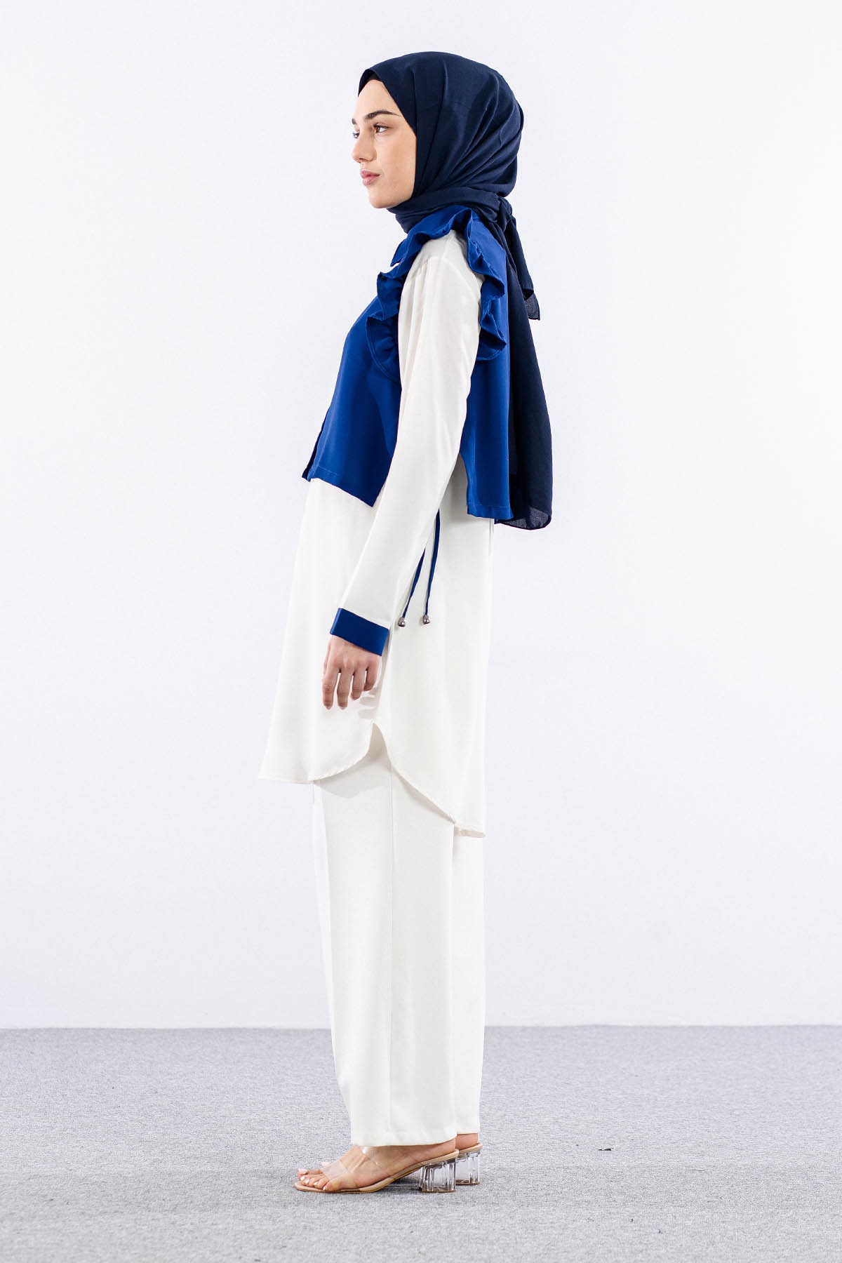 2431 Tunik 42-48 Yeleklı - Sax - 4