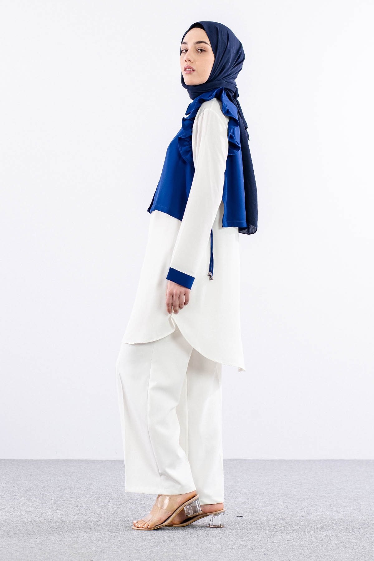 2431 Tunik 42-48 Yeleklı - Sax - 5