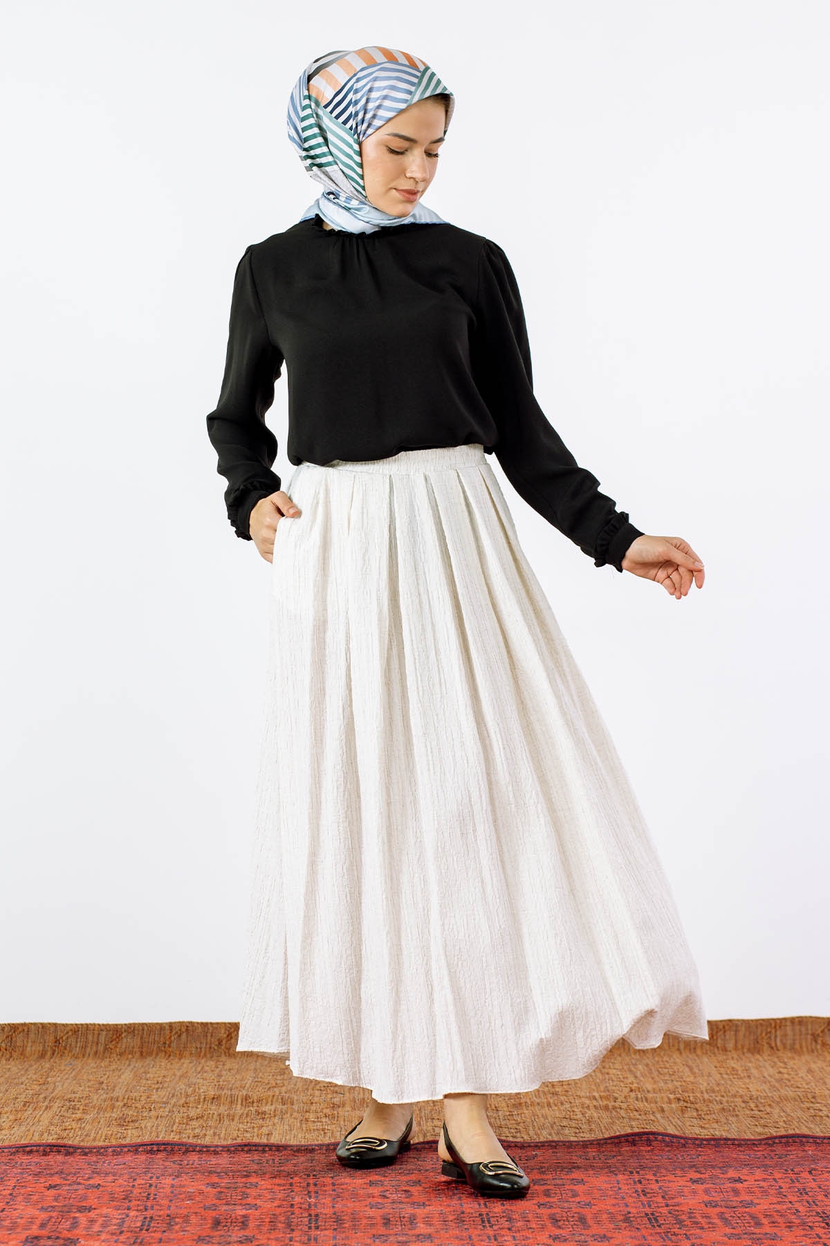 2431092 Plise Etek 38-44 - Ekru - 1