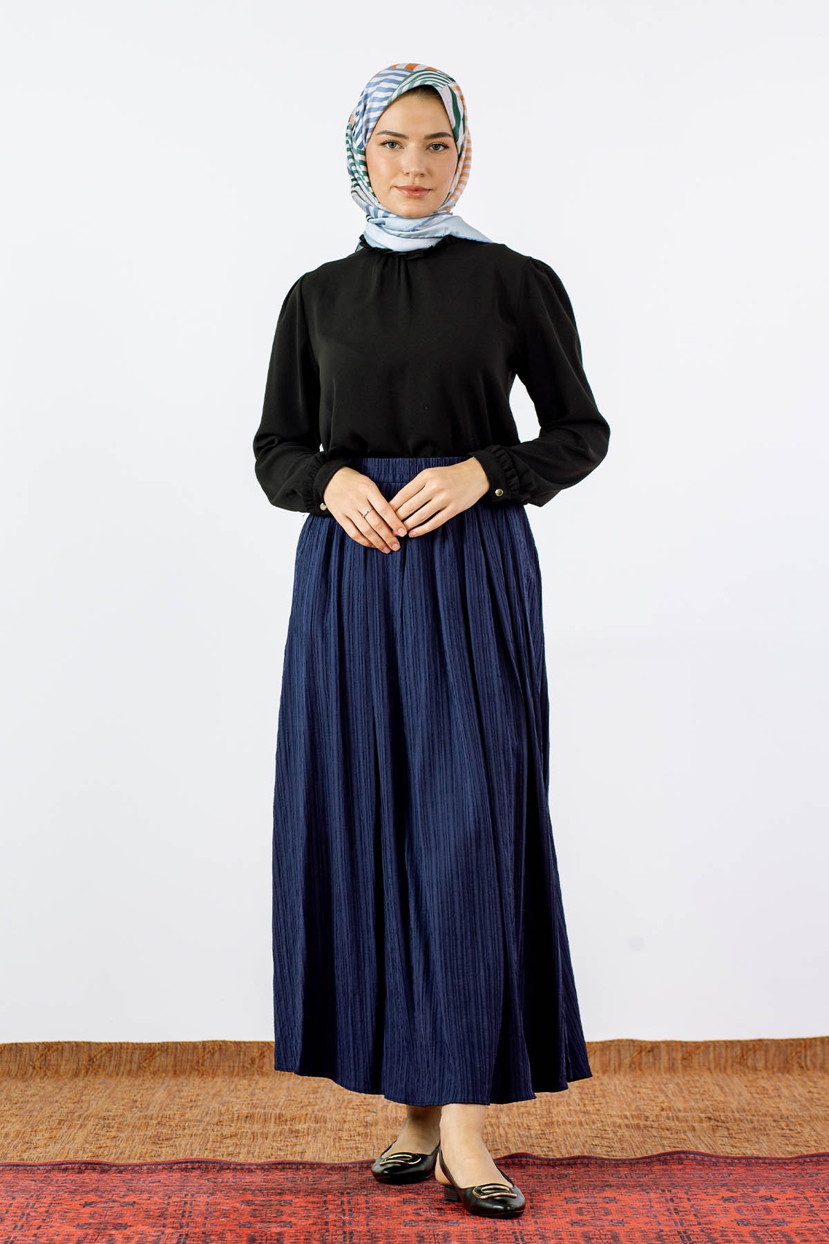 2431092 Plise Etek 38-44 - Lacivert - 1