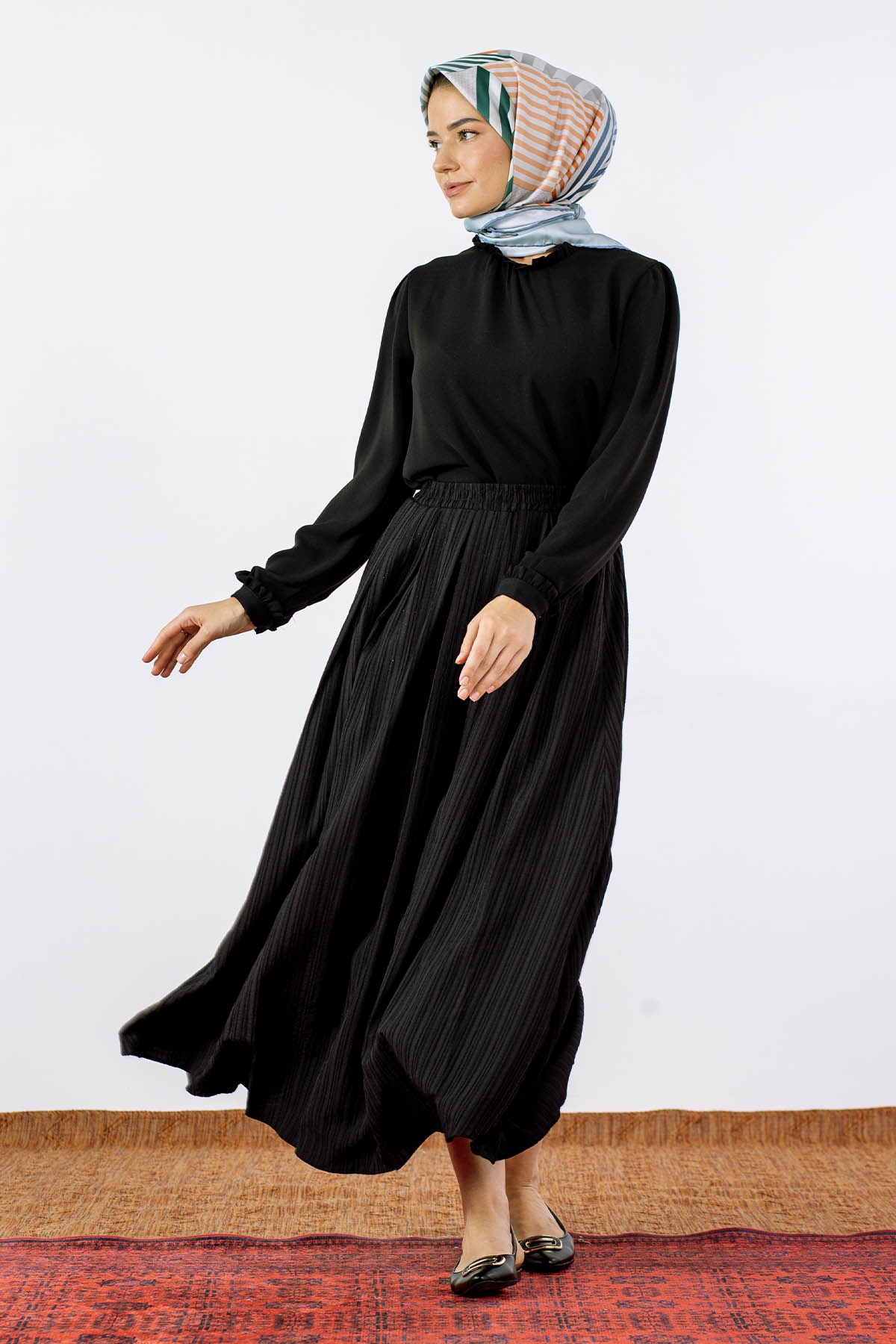 2431092 Plise Etek 38-44 - Siyah - 3