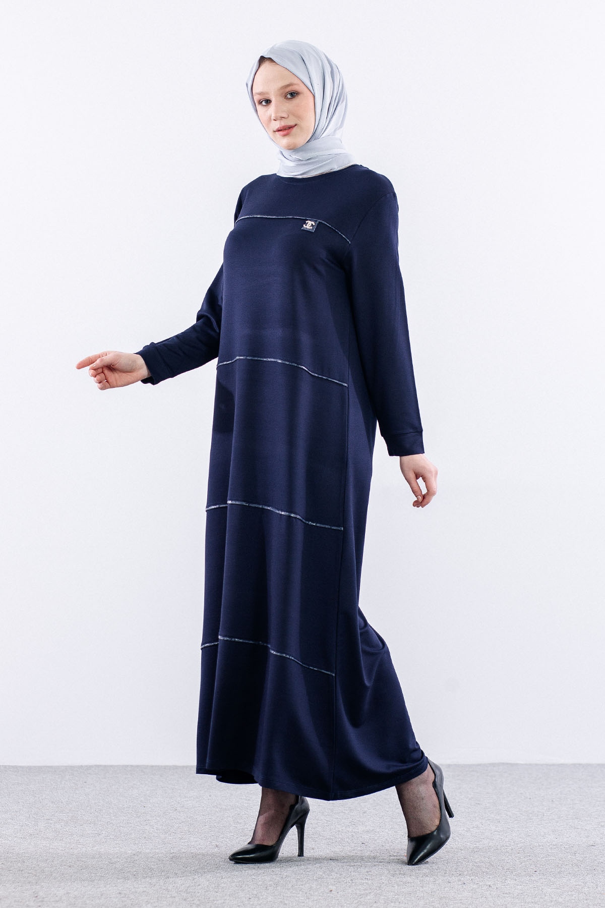 24316 Elbise 44-46-48 - Lacivert - 3