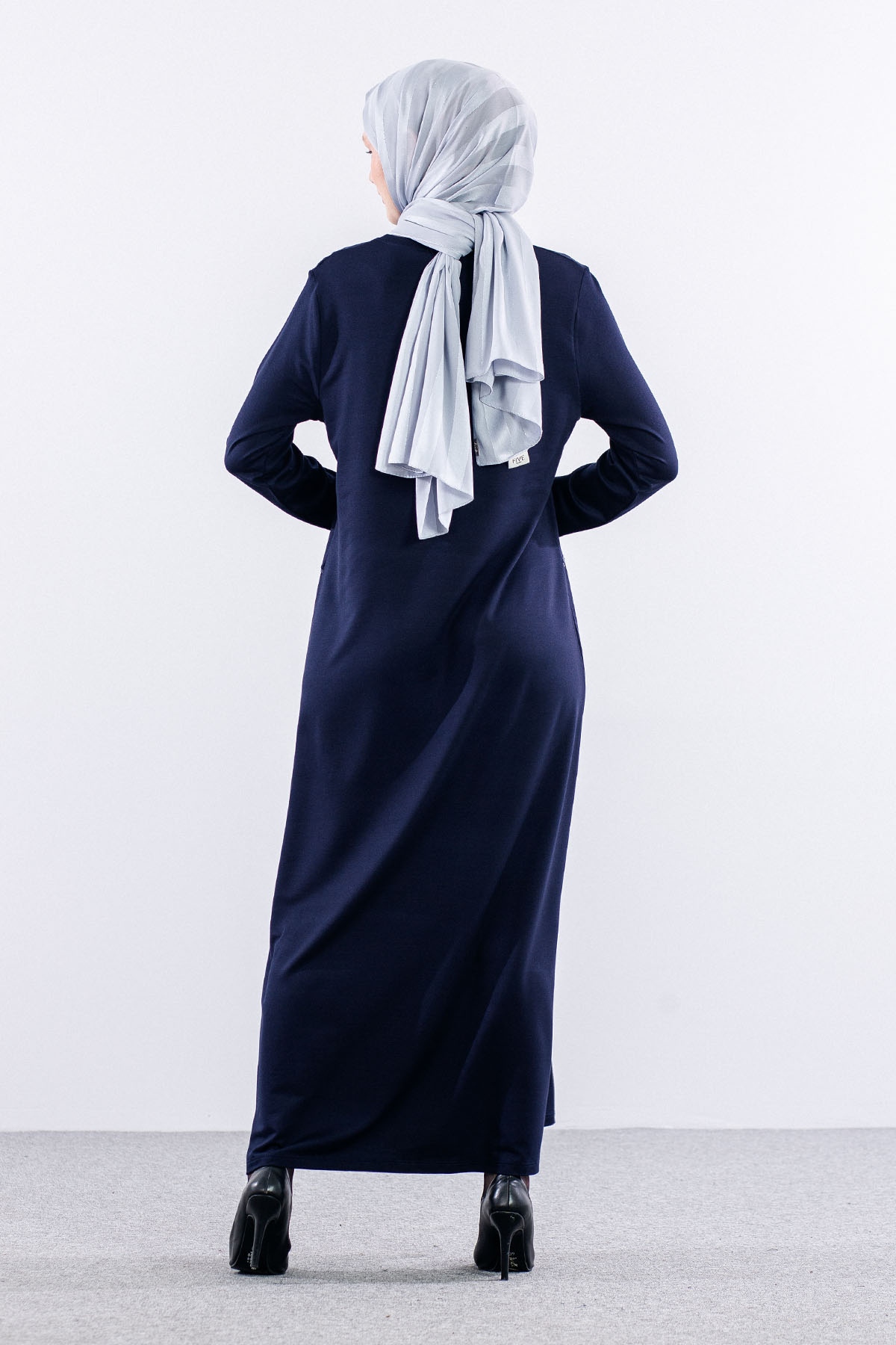 24316 Elbise 44-46-48 - Lacivert - 6