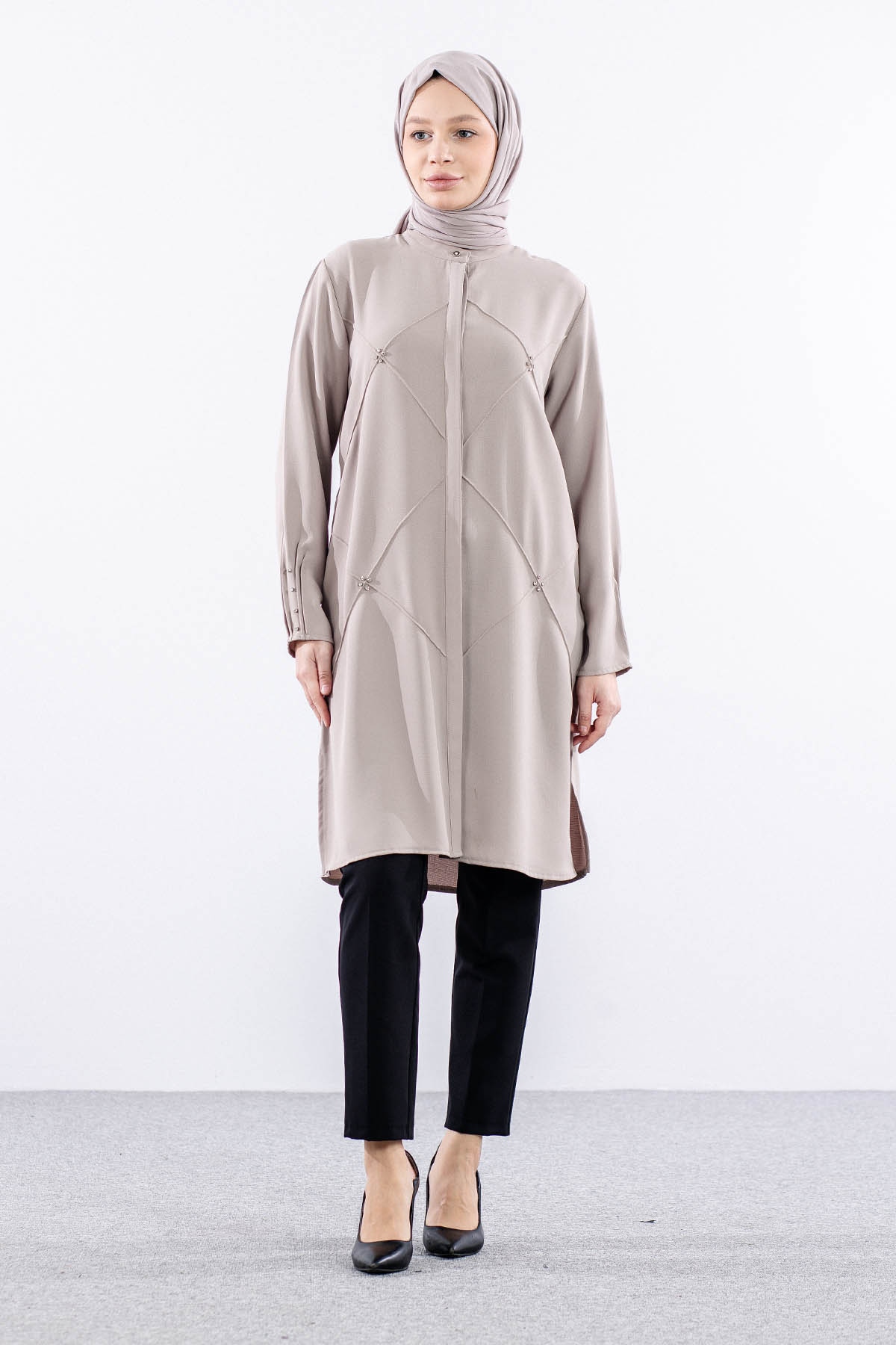 2433 Tunik 42-48 Dks - Bej - 1