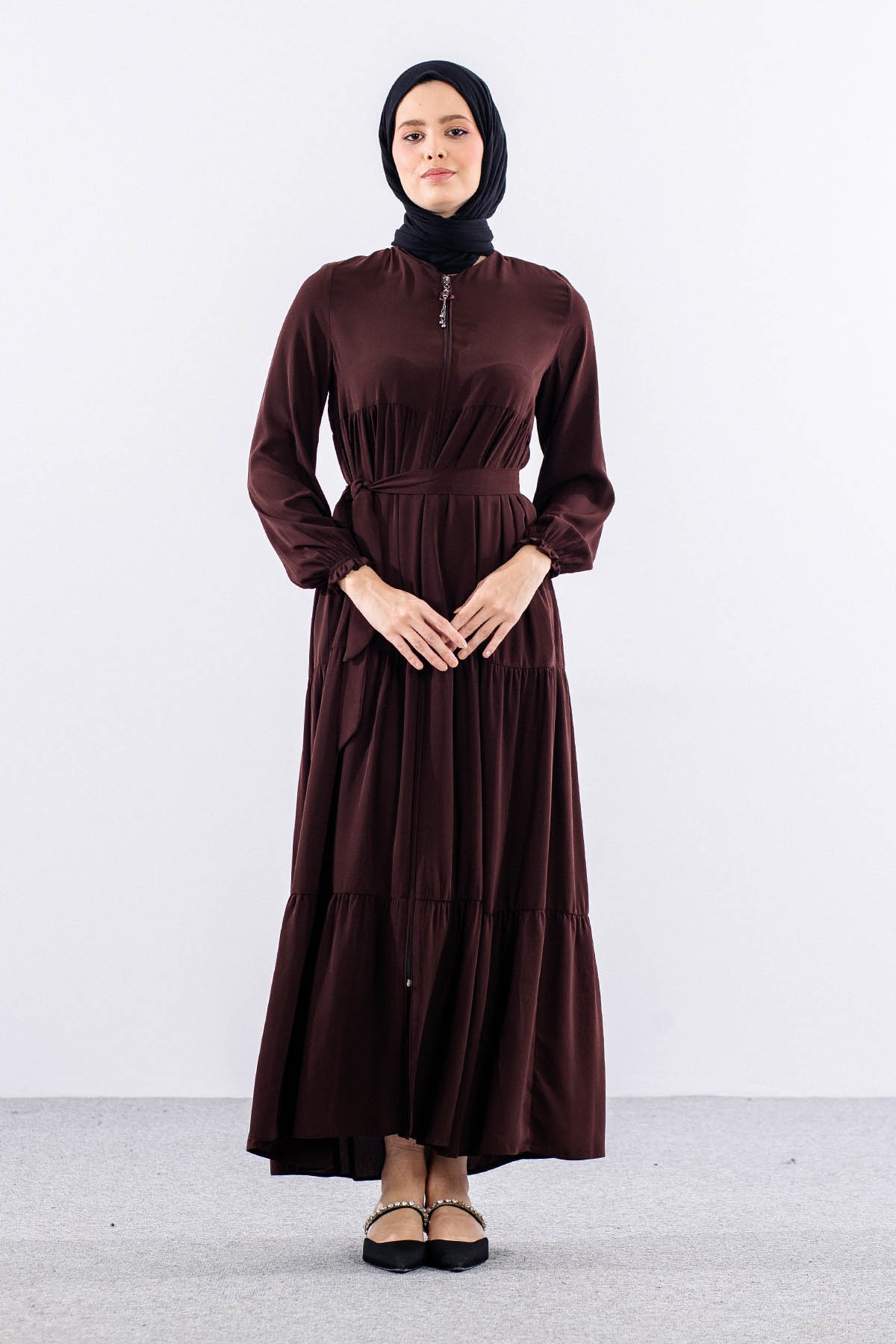 2454 Ferace 38-48 - Kahve - 1